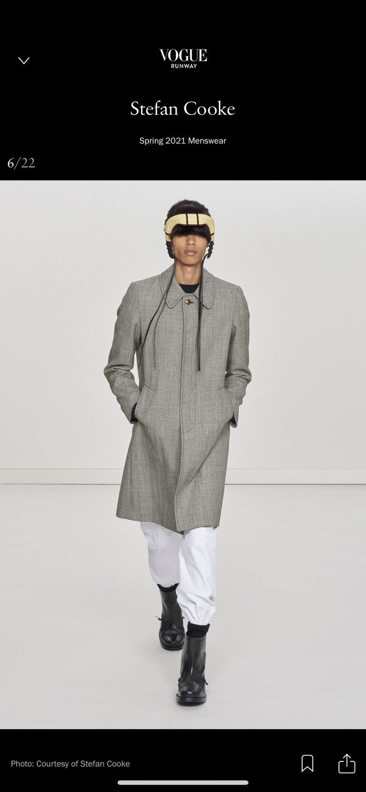 Stefan Cooke Stefan Cooke Grey Coat Spring 2021 Runway Size US L / EU 52-54 / 3 - 7 Thumbnail