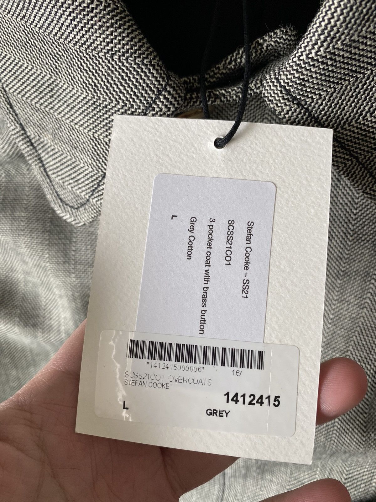 Stefan Cooke Stefan Cooke Grey Coat Spring 2021 Runway Size US L / EU 52-54 / 3 - 6 Thumbnail