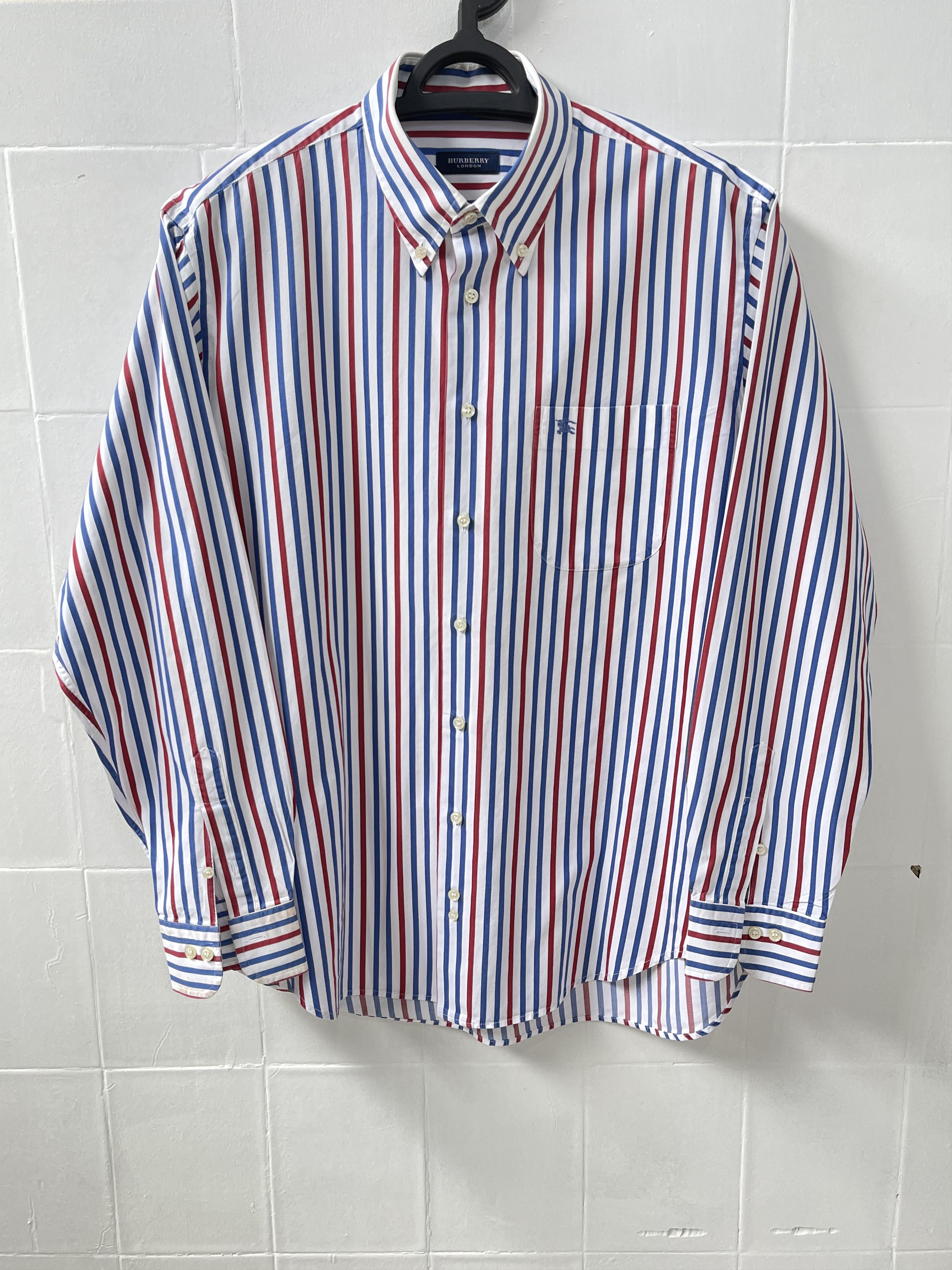 Burberry 🔥 Burberry striped shirt luxury classic multicolored size L Size US L / EU 52-54 / 3 - 2 Thumbnail
