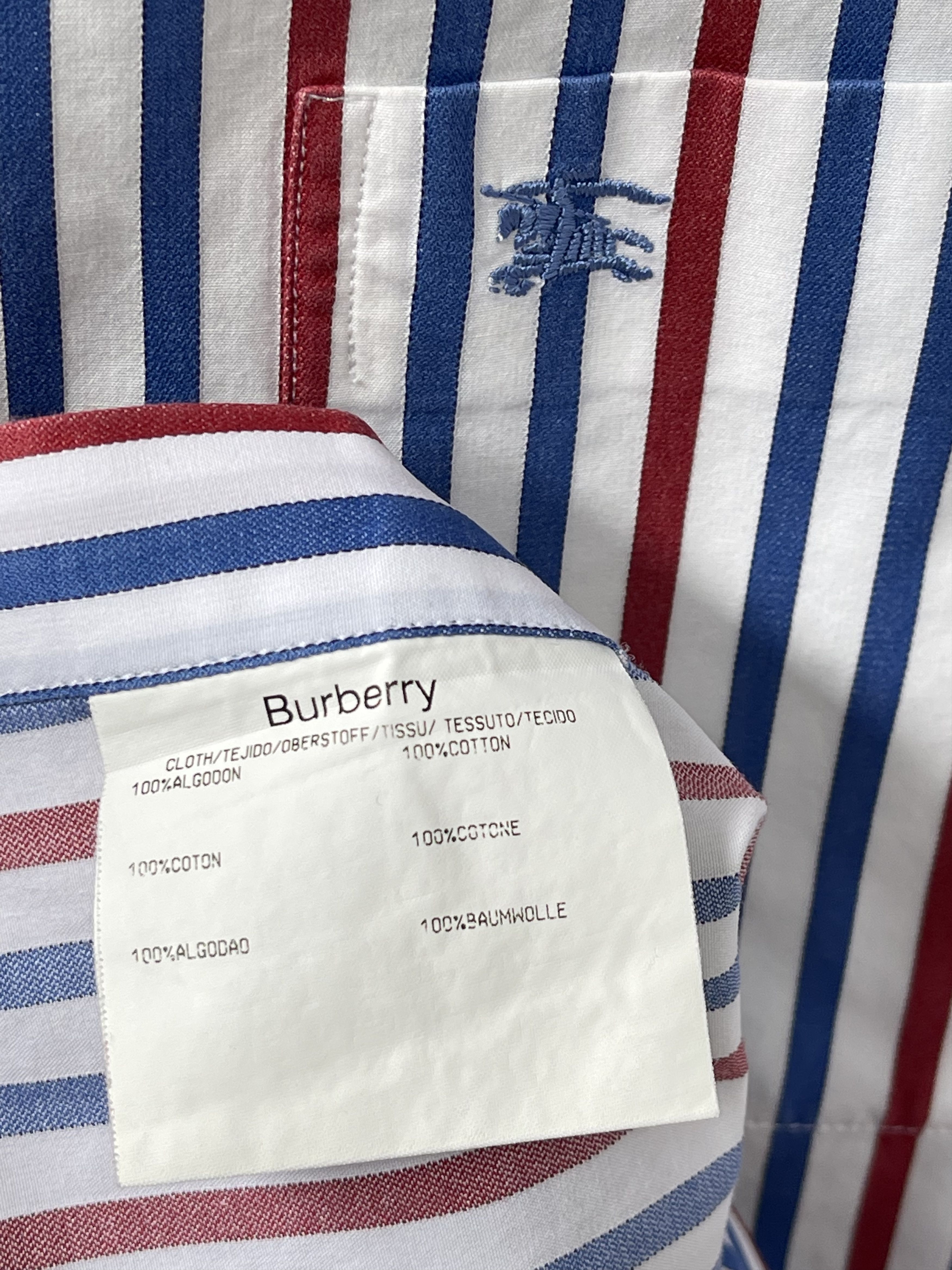 Burberry 🔥 Burberry striped shirt luxury classic multicolored size L Size US L / EU 52-54 / 3 - 4 Thumbnail