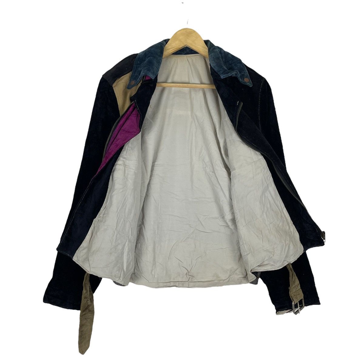 Velvet ☀️90s BIKERS VELVET DOUBLE COLLAR ZIPPER JACKET Size US S / EU 44-46 / 1 - 6 Thumbnail