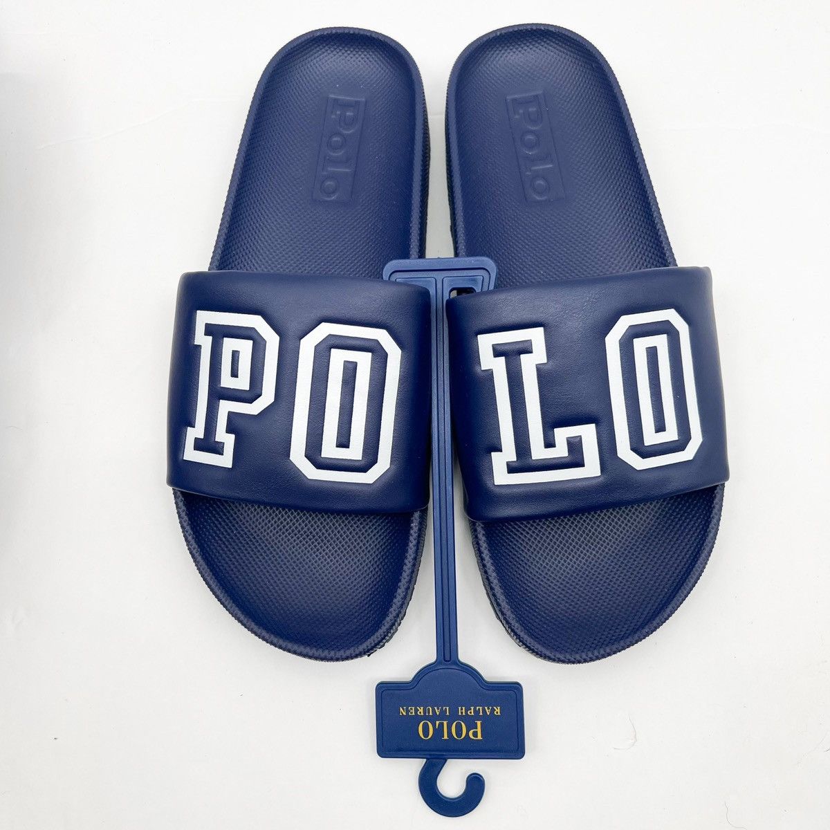 ralph lauren cayson sliders black