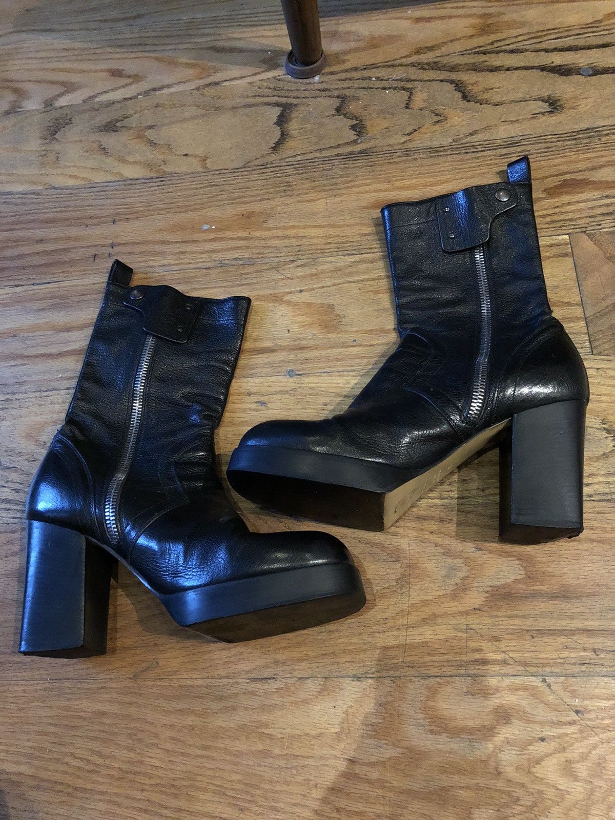 Rick Owens Destroy leather heels boots Size US 9 / EU 42 - 24 Thumbnail