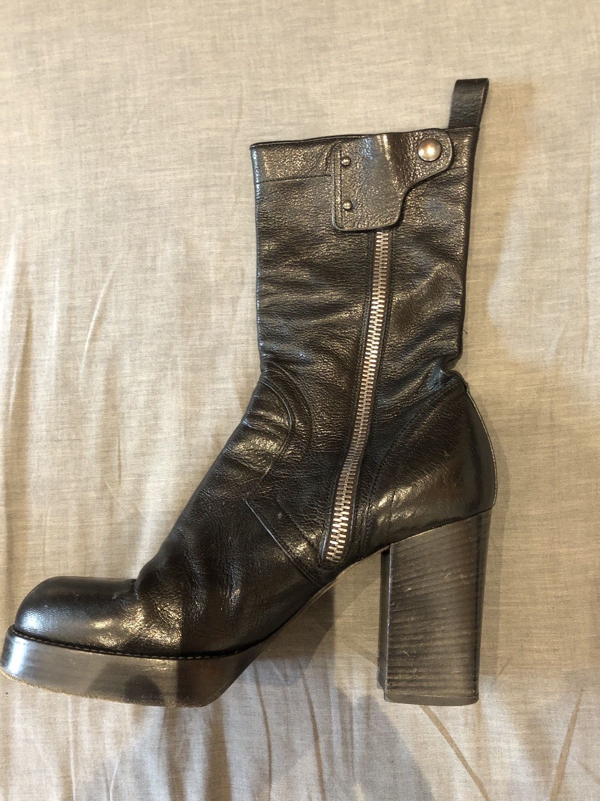 Rick Owens Destroy leather heels boots Size US 9 / EU 42 - 6 Thumbnail