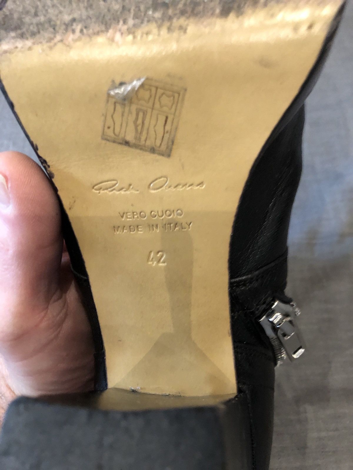 Rick Owens Destroy leather heels boots Size US 9 / EU 42 - 9 Thumbnail