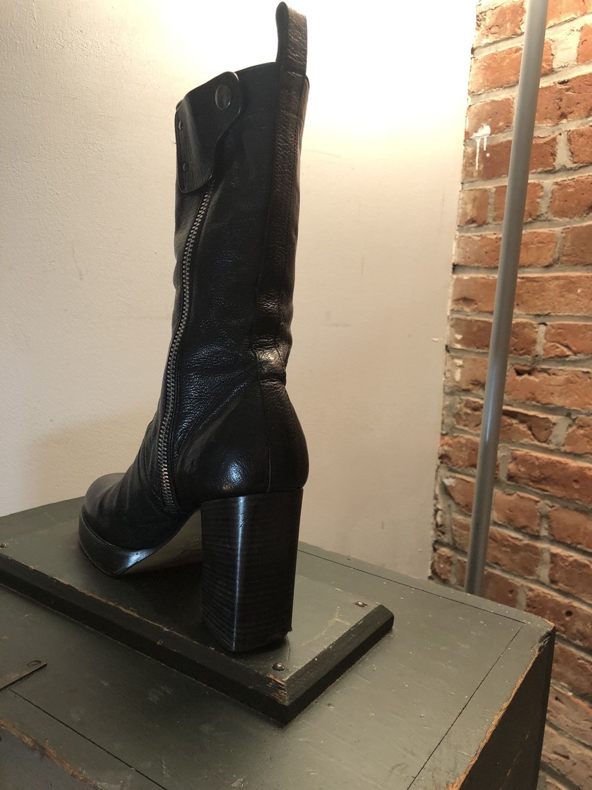 Rick Owens Destroy leather heels boots Size US 9 / EU 42 - 3 Thumbnail