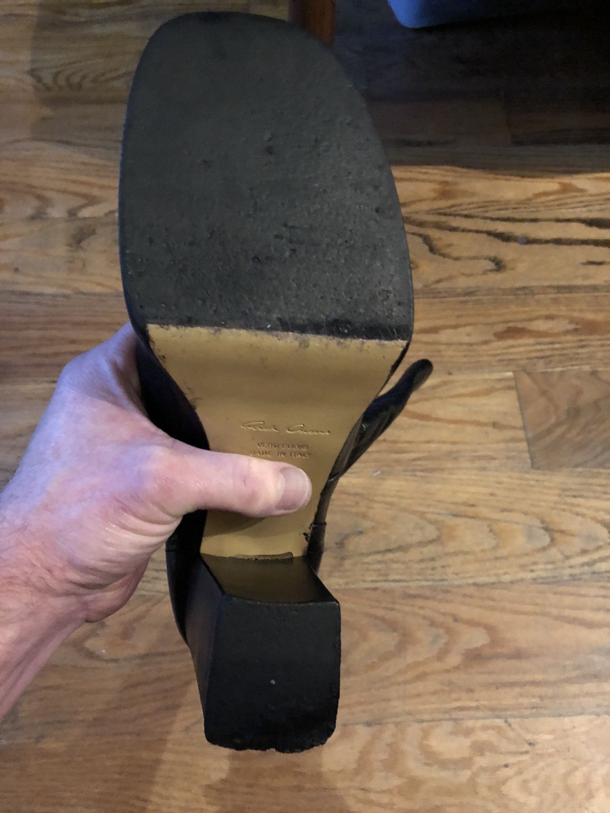 Rick Owens Destroy leather heels boots Size US 9 / EU 42 - 16 Thumbnail