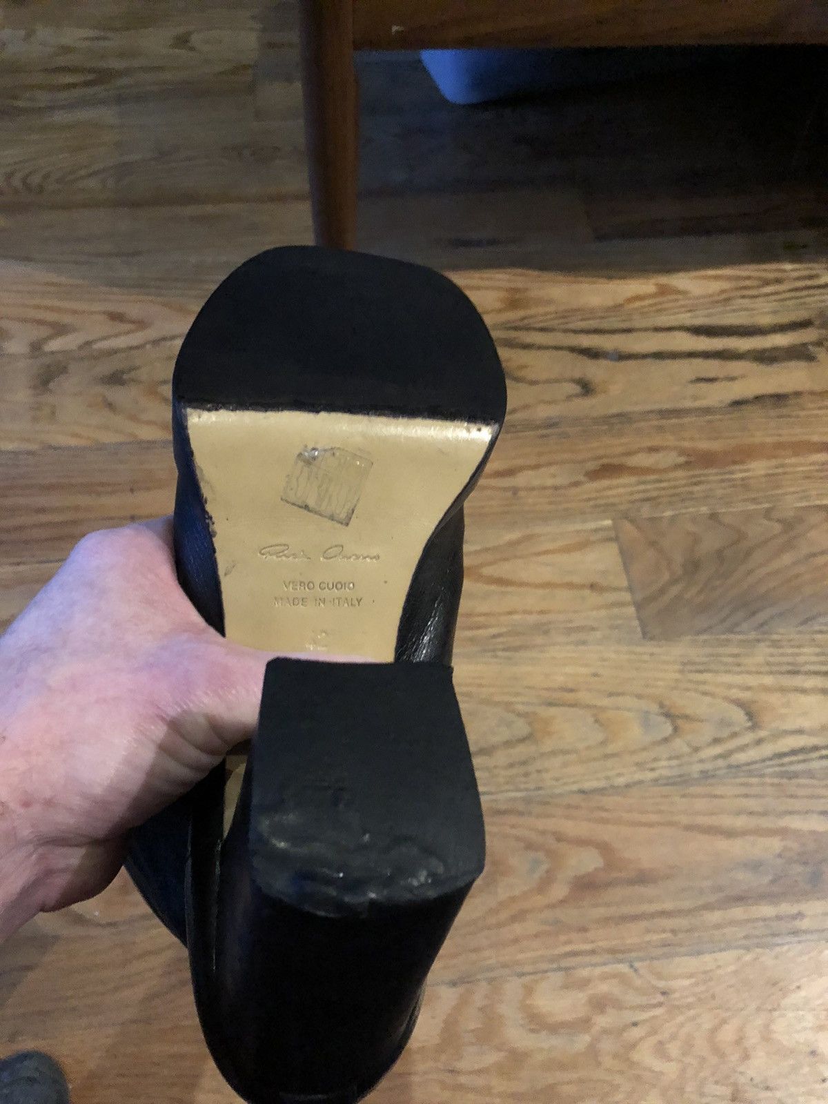 Rick Owens Destroy leather heels boots Size US 9 / EU 42 - 14 Thumbnail