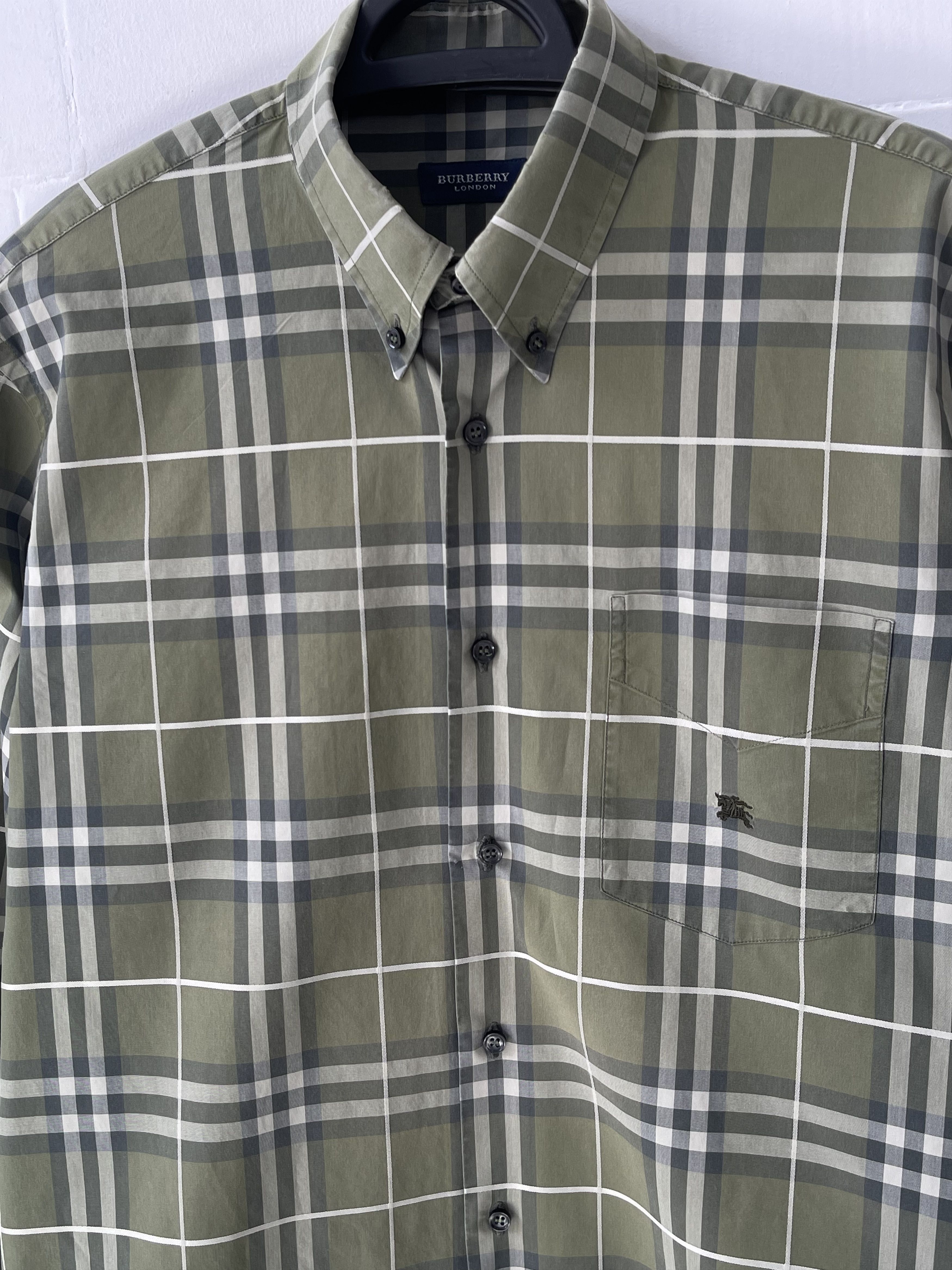 Burberry Burberry shirt novacheck green rare size M Size US M / EU 48-50 / 2 - 2 Thumbnail