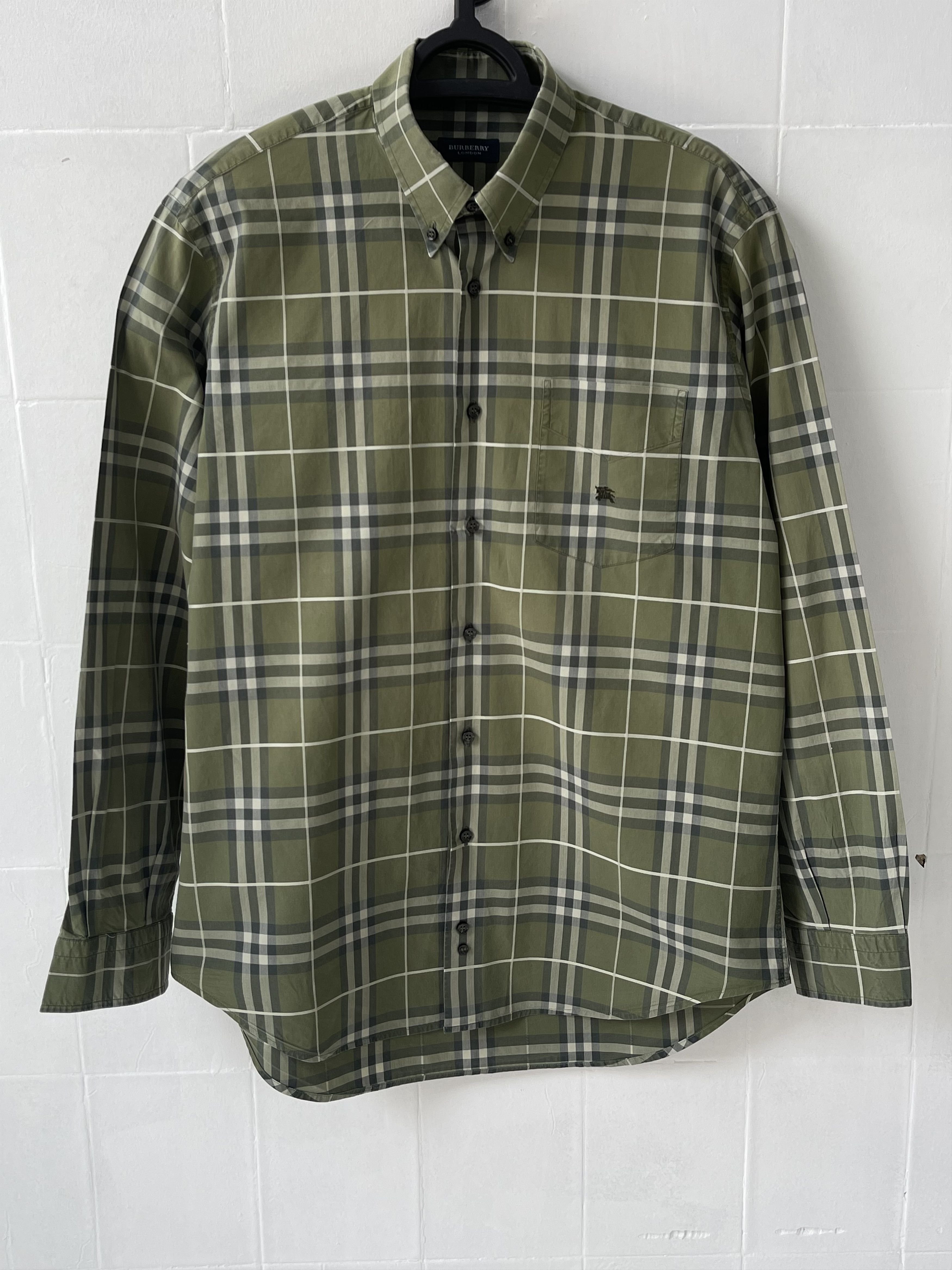 Burberry Burberry shirt novacheck green rare size M Size US M / EU 48-50 / 2 - 1 Thumbnail