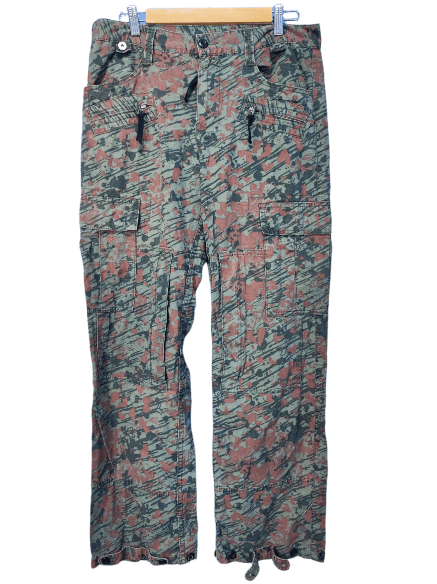 Designer × PPFM PPFM Tactical Cargo Pants Digital Camouflage Size US 34 / EU 50 - 1 Thumbnail