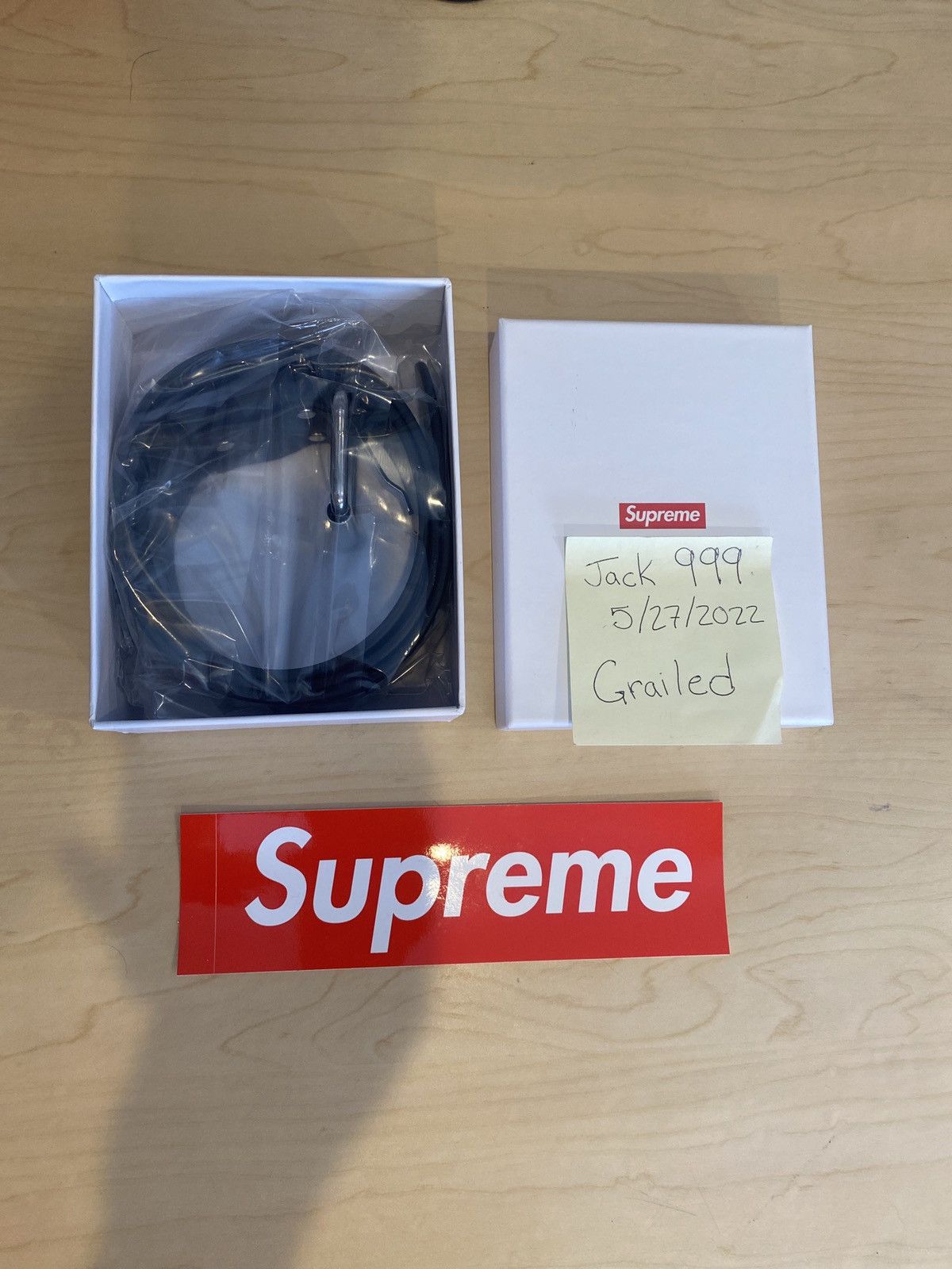 Supreme Supreme Repeat Leather Belt Black S/M | Grailed