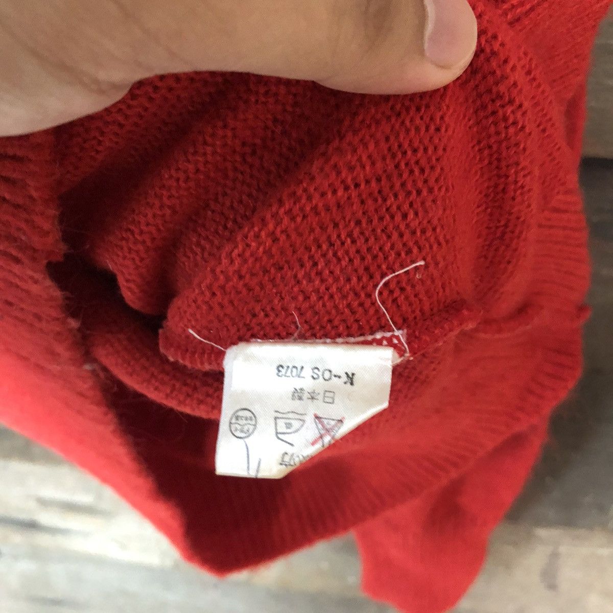 Japanese Brand Tokyo New Mode Red Patterned Cardigans #6824 Size M / US 6-8 / IT 42-44 - 8 Thumbnail