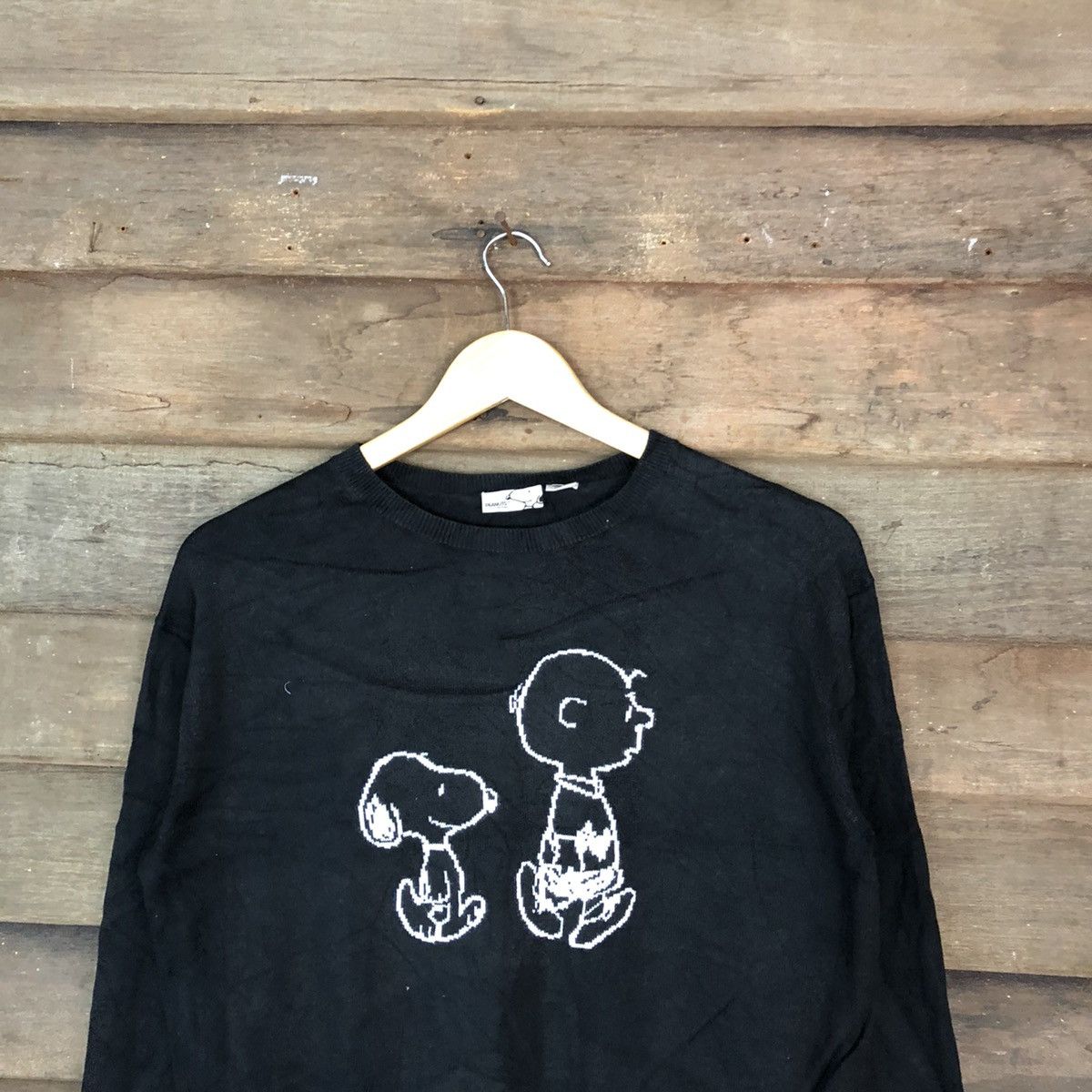 Japanese Brand × Peanuts × Uniqlo Uniqlo x Peanuts Black Knitwear sweatshirt #6817 Size US S / EU 44-46 / 1 - 2 Thumbnail