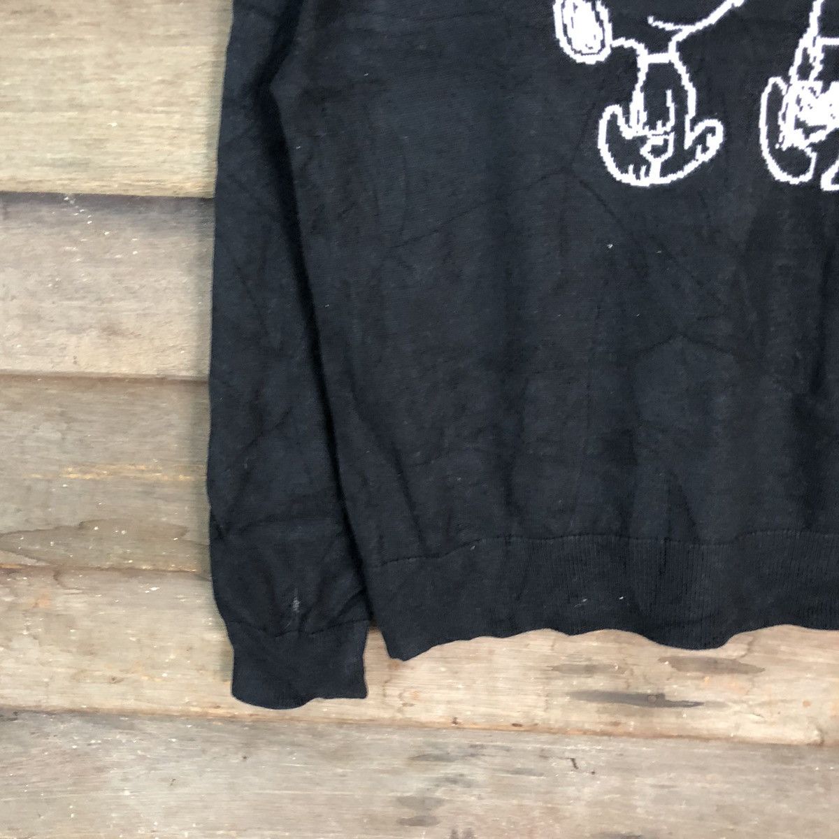 Japanese Brand × Peanuts × Uniqlo Uniqlo x Peanuts Black Knitwear sweatshirt #6817 Size US S / EU 44-46 / 1 - 4 Thumbnail