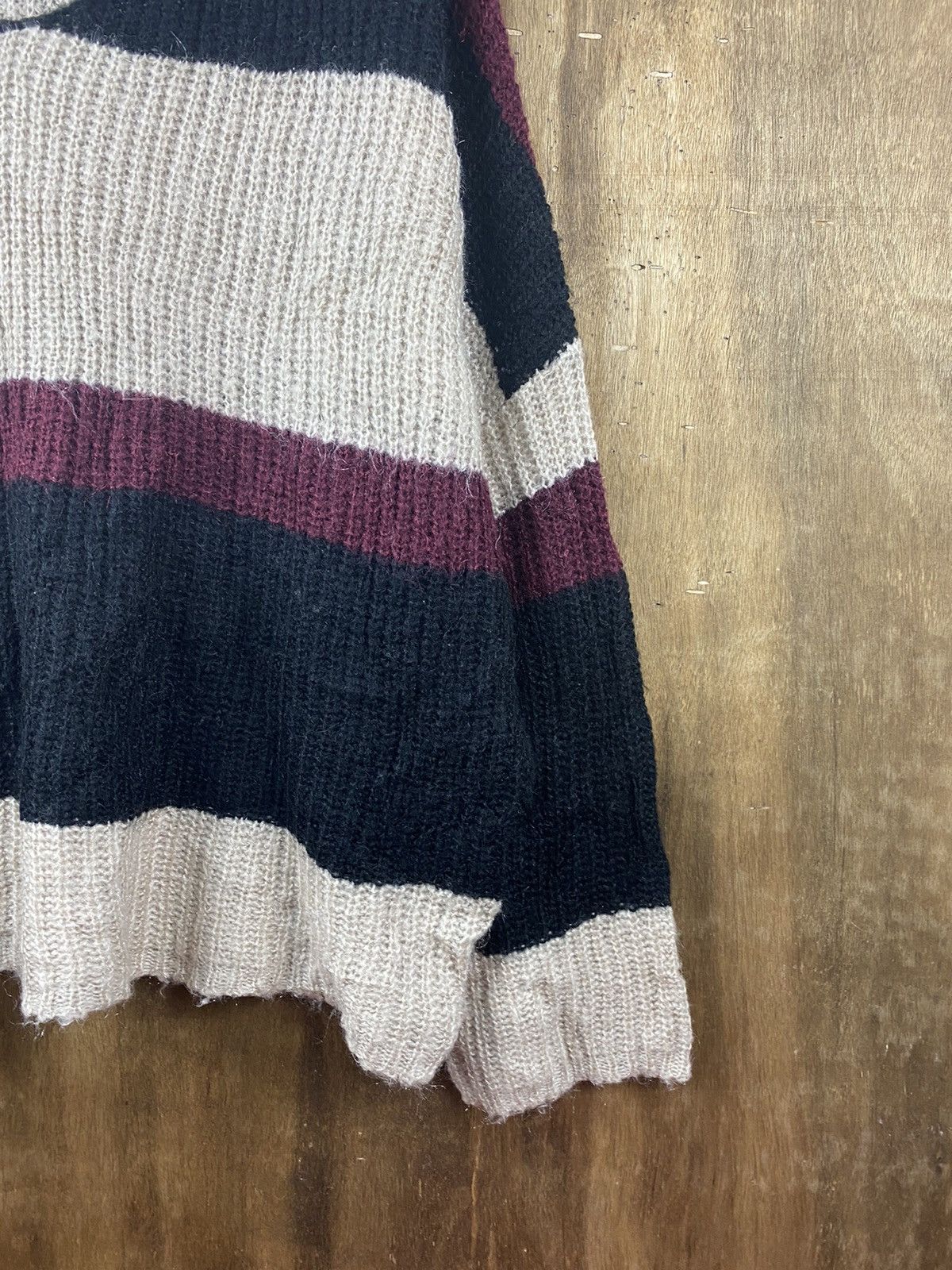 Homespun Knitwear × Japanese Brand × OVER THE STRiPES Cecil McBee stripe japan Kniwear #Z016 Size US L / EU 52-54 / 3 - 6 Thumbnail