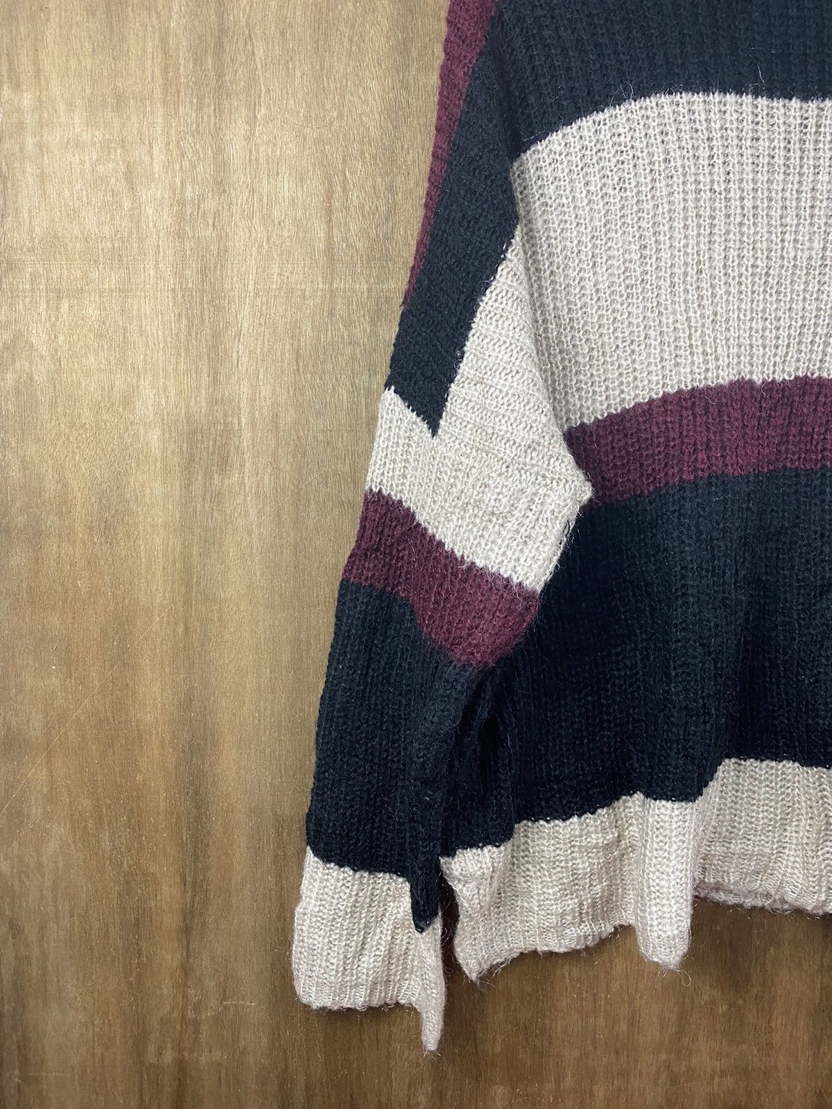 Homespun Knitwear × Japanese Brand × OVER THE STRiPES Cecil McBee stripe japan Kniwear #Z016 Size US L / EU 52-54 / 3 - 15 Thumbnail