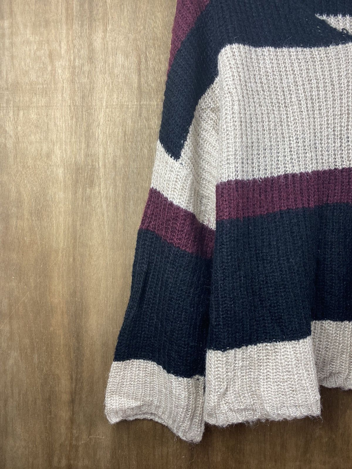 Homespun Knitwear × Japanese Brand × OVER THE STRiPES Cecil McBee stripe japan Kniwear #Z016 Size US L / EU 52-54 / 3 - 8 Thumbnail