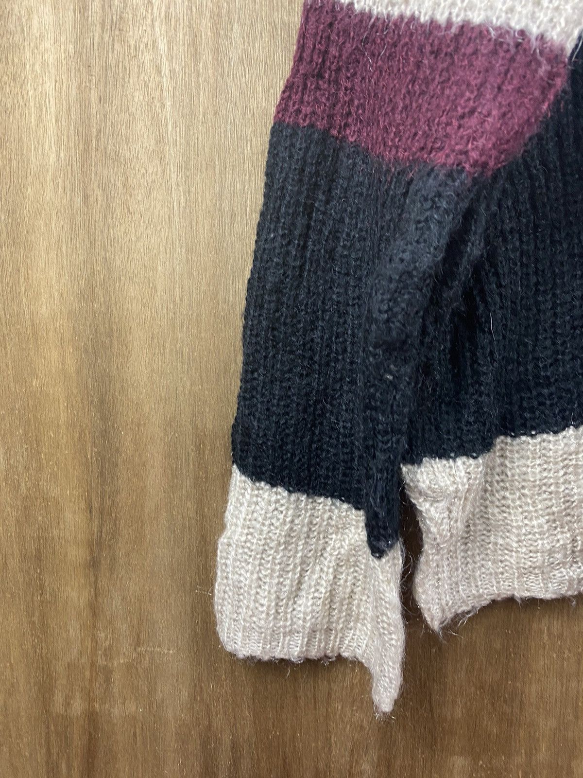 Homespun Knitwear × Japanese Brand × OVER THE STRiPES Cecil McBee stripe japan Kniwear #Z016 Size US L / EU 52-54 / 3 - 16 Thumbnail