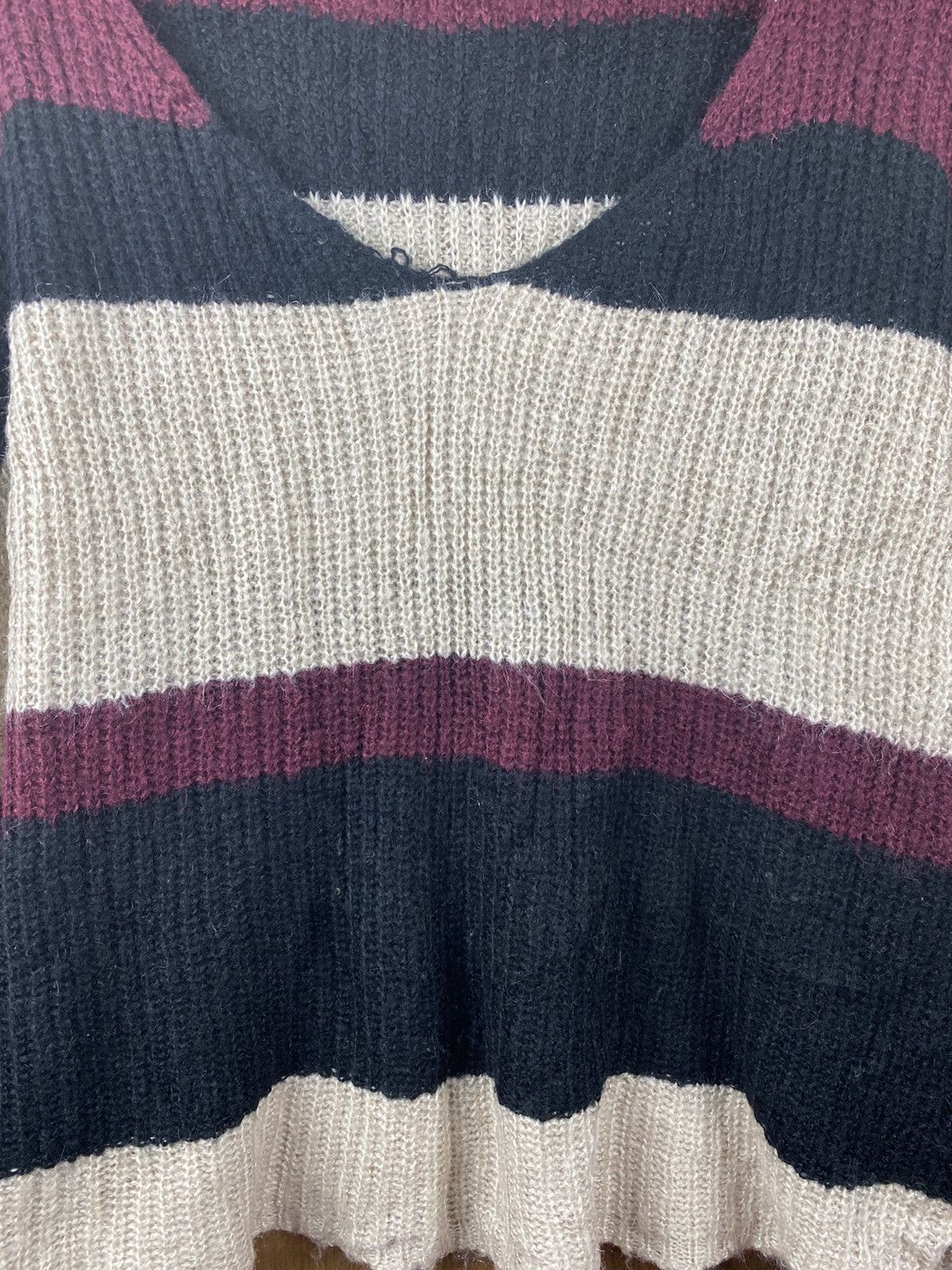 Homespun Knitwear × Japanese Brand × OVER THE STRiPES Cecil McBee stripe japan Kniwear #Z016 Size US L / EU 52-54 / 3 - 4 Thumbnail