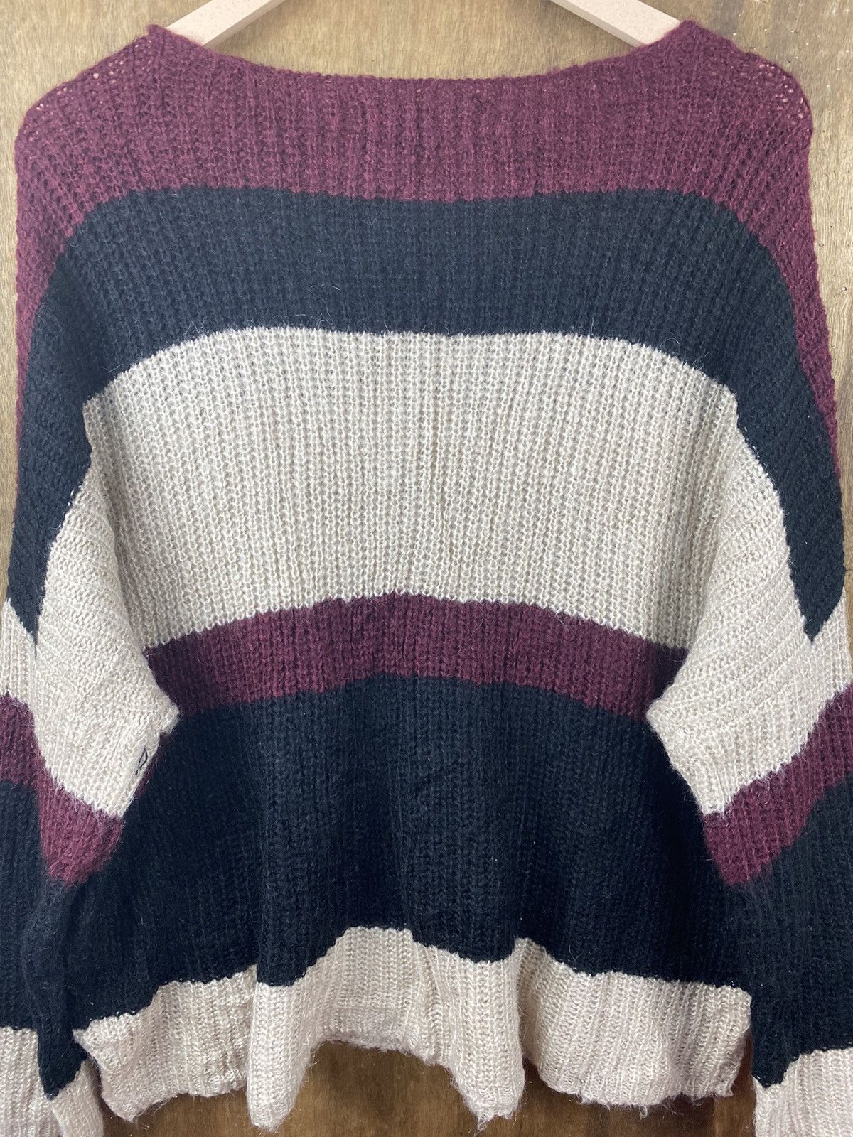 Homespun Knitwear × Japanese Brand × OVER THE STRiPES Cecil McBee stripe japan Kniwear #Z016 Size US L / EU 52-54 / 3 - 12 Thumbnail