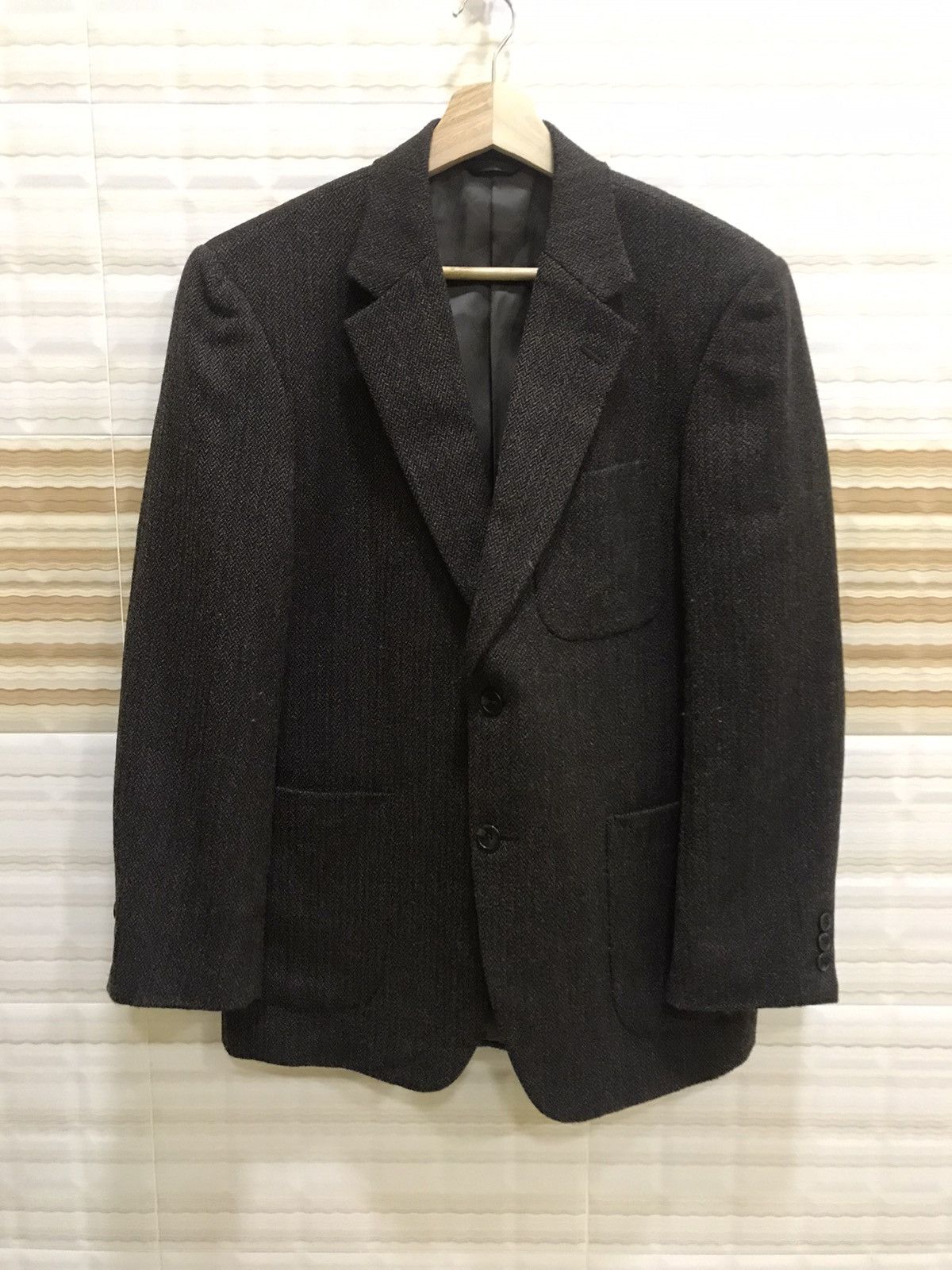 Hiroko Koshino Homme 🔥 Vintage Hiroko Koshino Wool Jacket Made in Japan Size US L / EU 52-54 / 3 - 1 Thumbnail