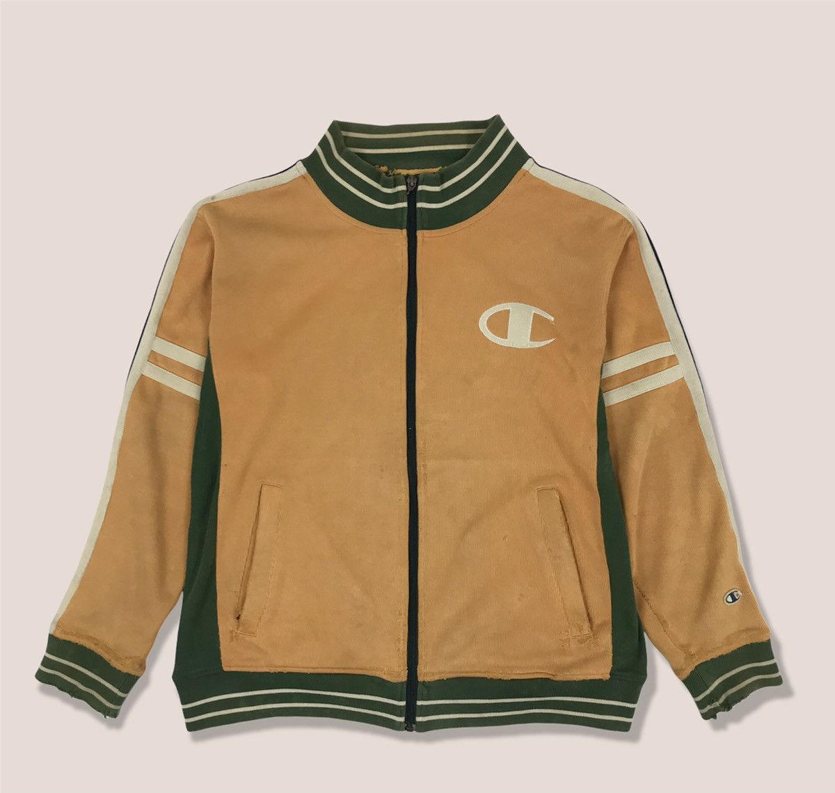Champion × Vintage Vintage Distressed Champion Zipper Jacket Size US XL / EU 56 / 4 - 1 Thumbnail