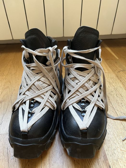 Rick Owens FW20 megalace tecuatl tractor boots | Grailed