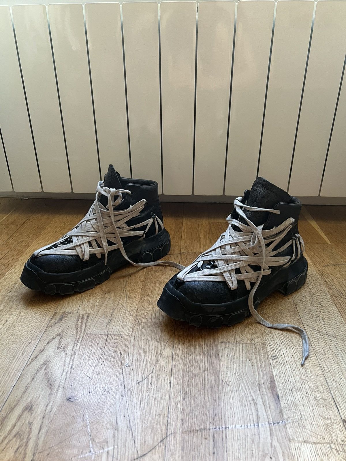 Rick Owens FW20 megalace tecuatl tractor boots | Grailed