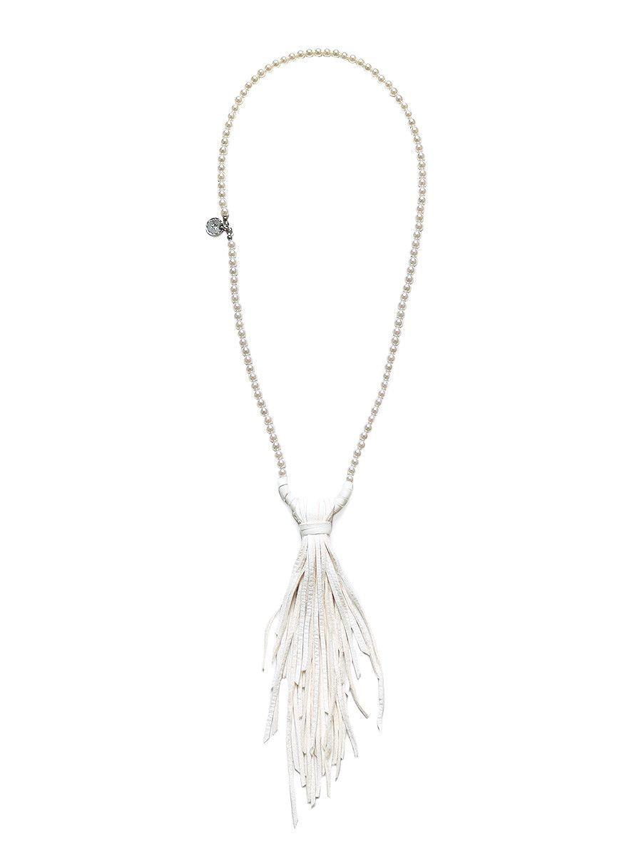Kapital × Kapital Kountry Kapital Pearl x Deer Skin Chippewa Necklace Size ONE SIZE - 1 Thumbnail