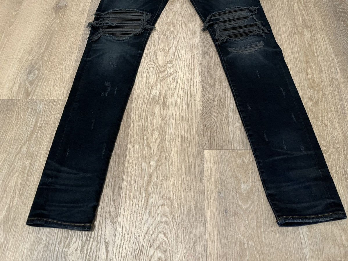Amiri Dark Indigo MX1 Leather Jeans Size US 31 - 4 Thumbnail