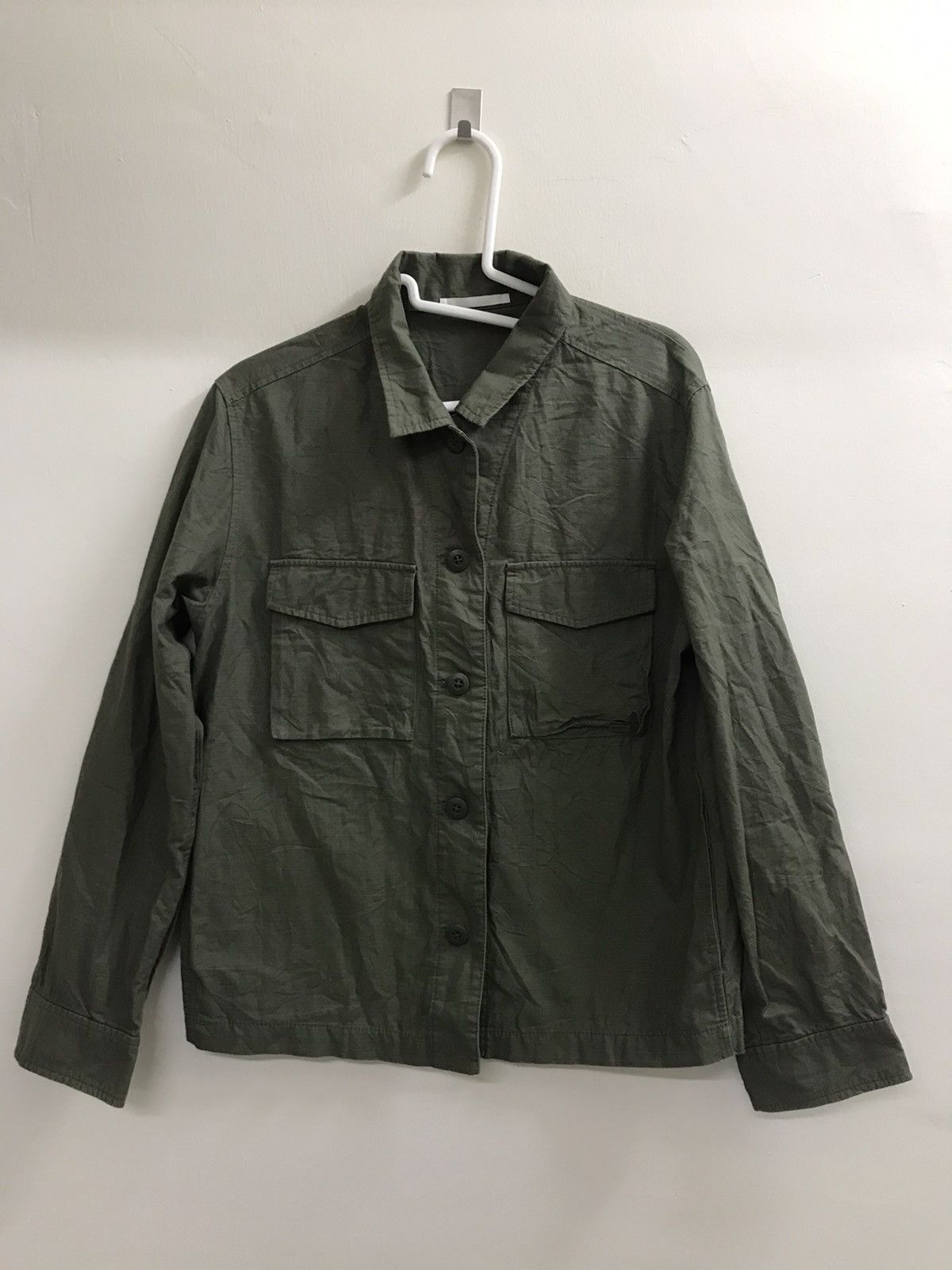 Japanese Brand × Uniqlo × Vintage Vintage Army Shirt Button Up Size US L / EU 52-54 / 3 - 1 Thumbnail