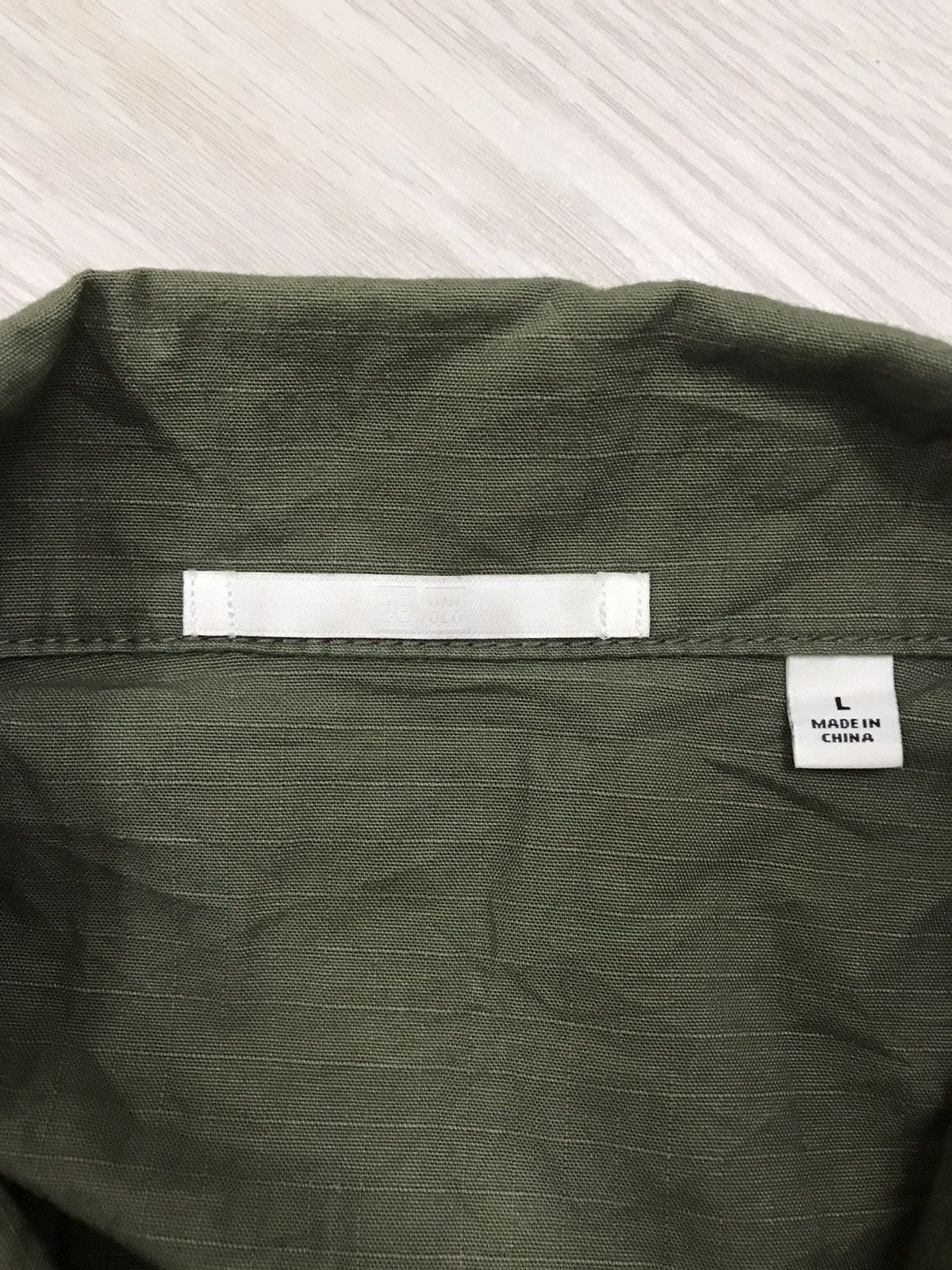 Japanese Brand × Uniqlo × Vintage Vintage Army Shirt Button Up Size US L / EU 52-54 / 3 - 5 Thumbnail