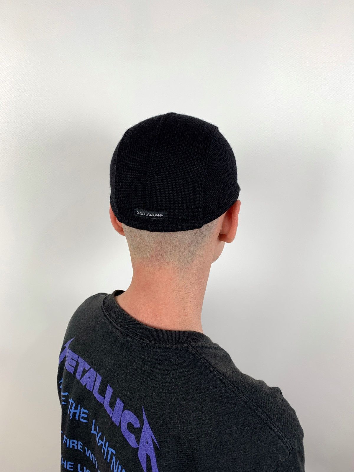 Dolce & Gabbana Vintage Dolce&Gabbana Wool Knit Black Cap Size ONE SIZE - 5 Thumbnail