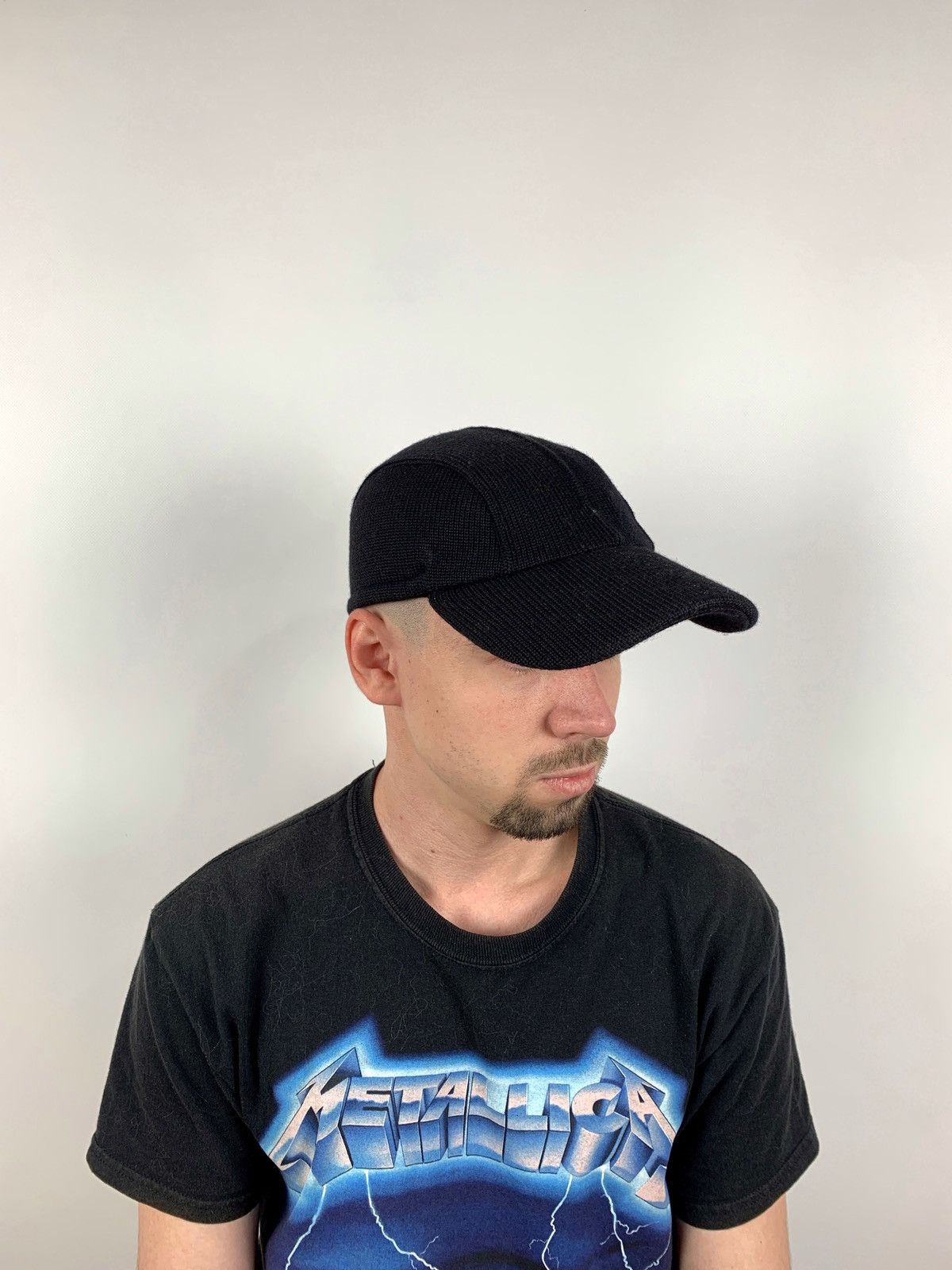 Dolce & Gabbana Vintage Dolce&Gabbana Wool Knit Black Cap Size ONE SIZE - 2 Thumbnail