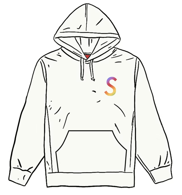 Supreme × Swarovski Supreme Swarovski S Logo Hooded Sweatshirt White Size XL Size US XL / EU 56 / 4 - 2 Thumbnail