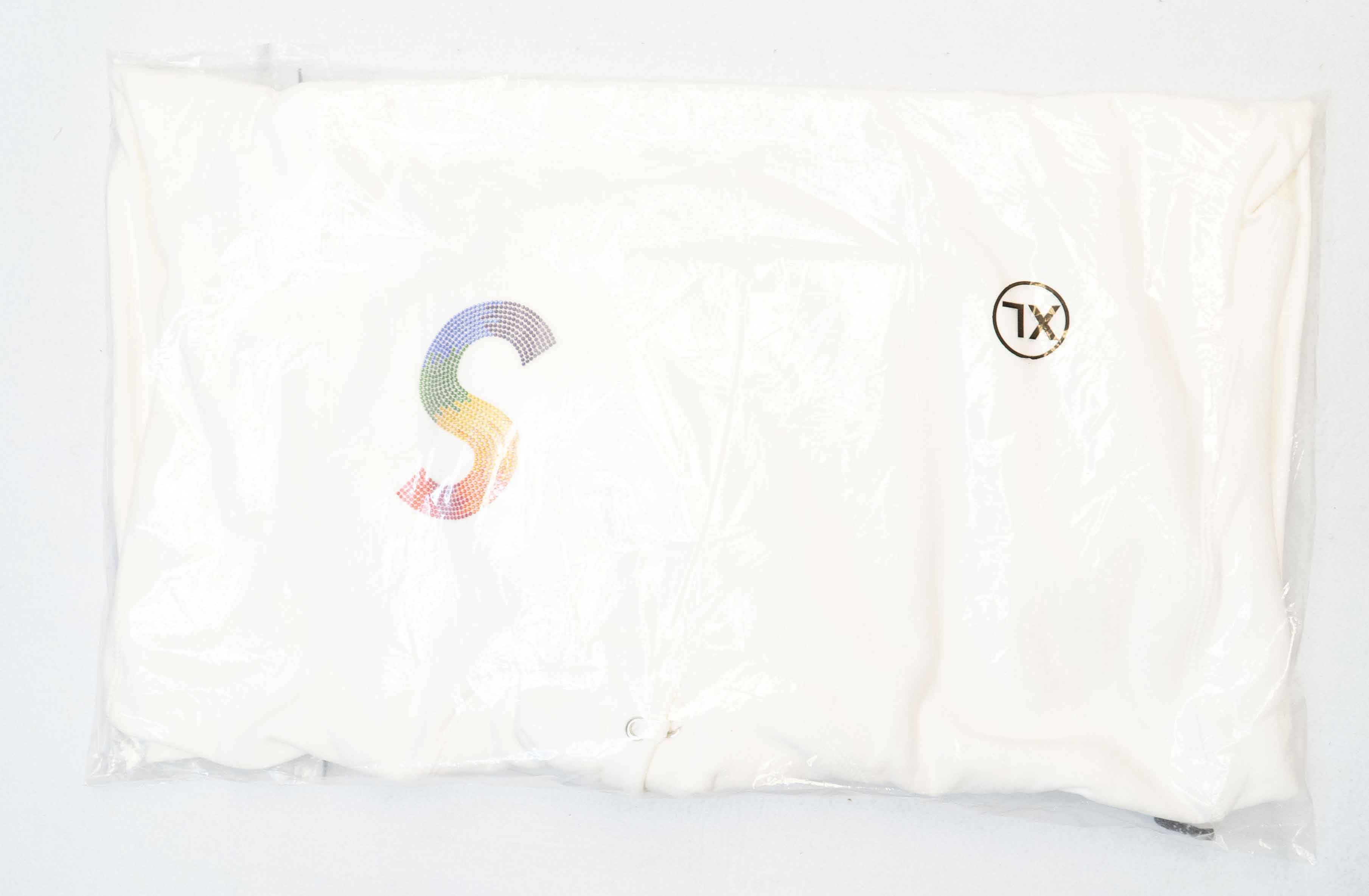 Supreme × Swarovski Supreme Swarovski S Logo Hooded Sweatshirt White Size XL Size US XL / EU 56 / 4 - 3 Thumbnail