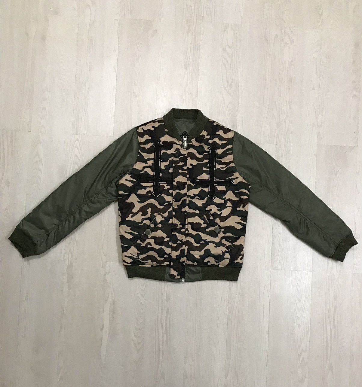 Japanese Brand × Seditionaries × Vintage 💥RARE💥 Vintage Punk Bomber Jacket Camo Reversible Jacket Size US M / EU 48-50 / 2 - 11 Thumbnail