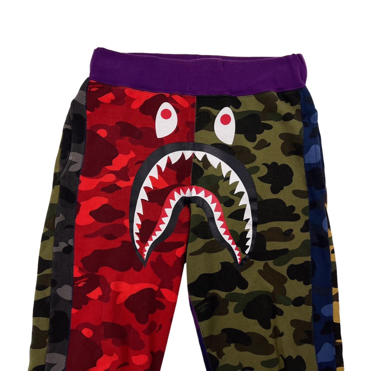 Bape Bape Mix Camo Shark Sweatpants | Grailed