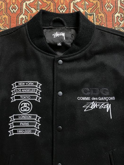 Stussy Comme des Garcons x Stussy varsity jacket | Grailed