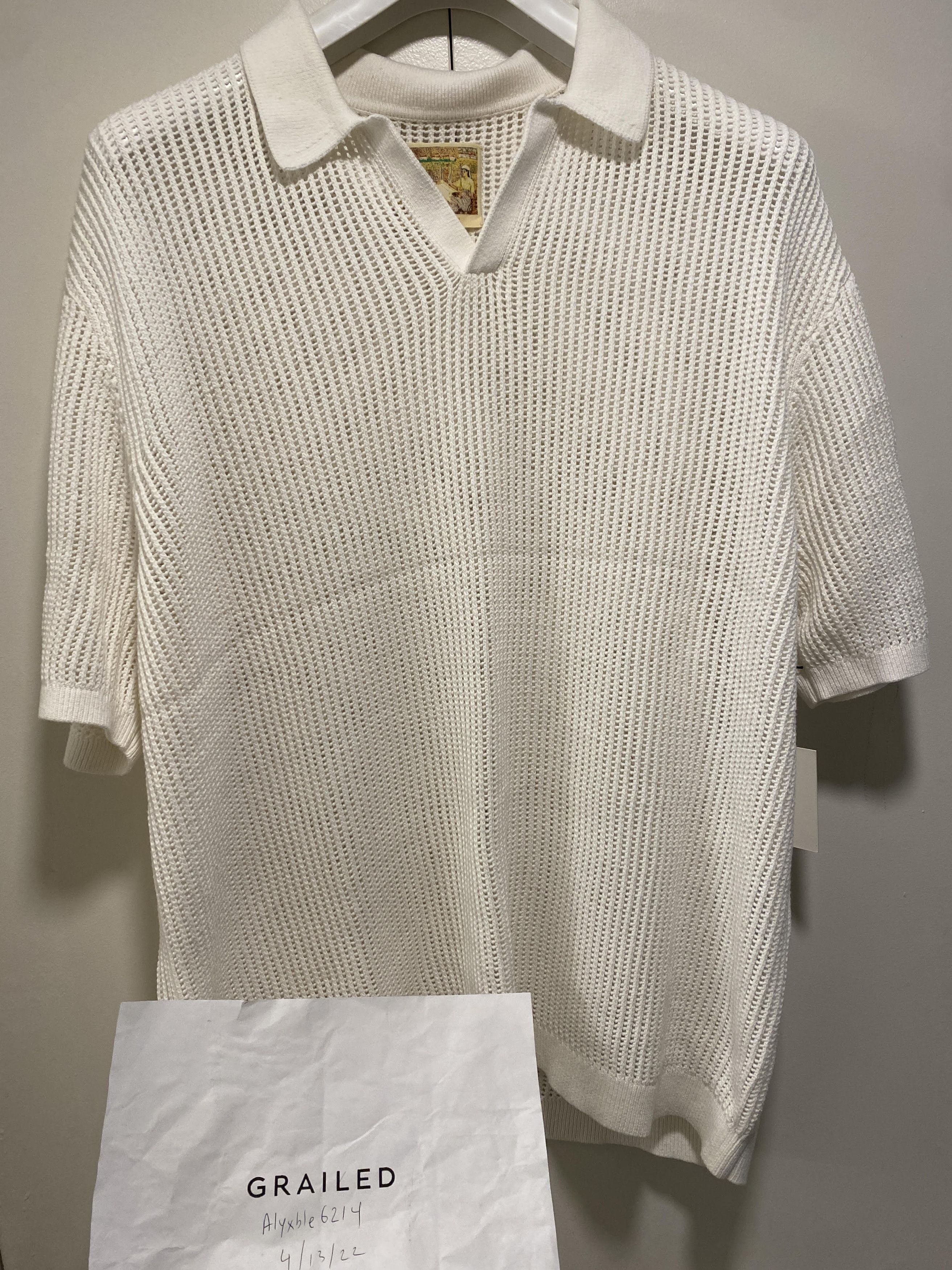 Aime Leon Dore Aime Leon Dore / ALD Mesh Knit Polo Coconut S/S 22