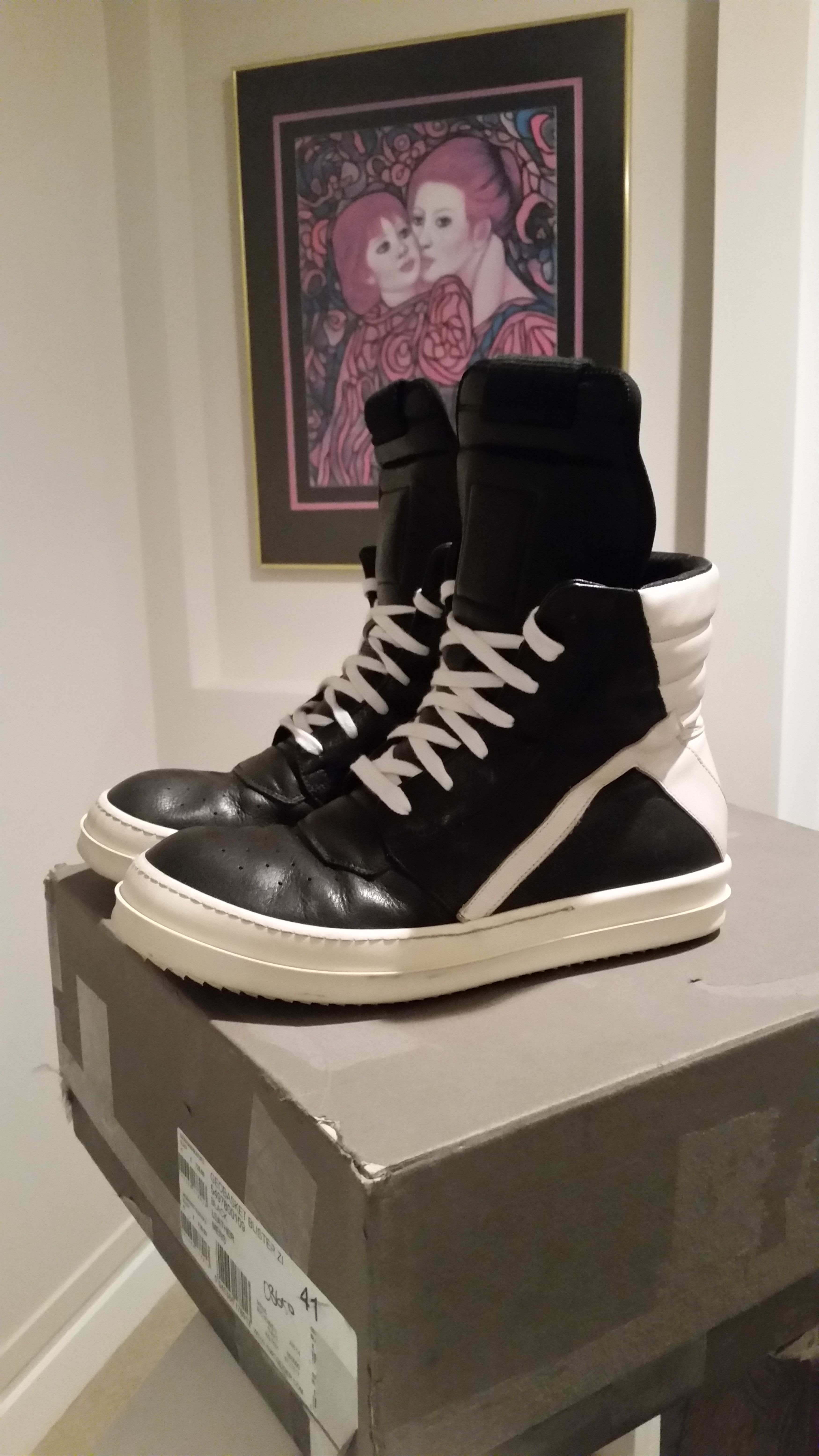 Rick Owens Geobasket Black Milk SS12 Grailed