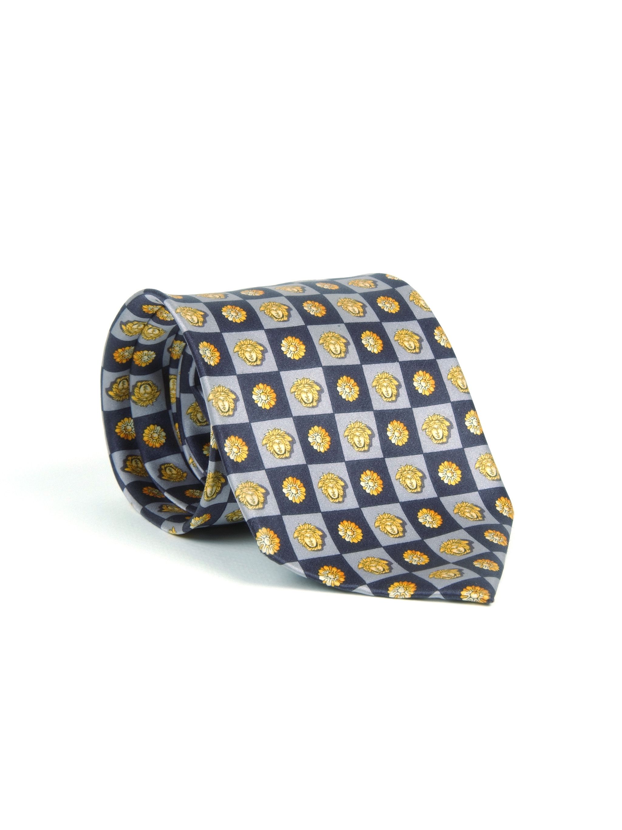 Versace × Vintage Lot of 7 Gianni Versace Medusa Vintage Silk Necktie Size ONE SIZE - 14 Thumbnail