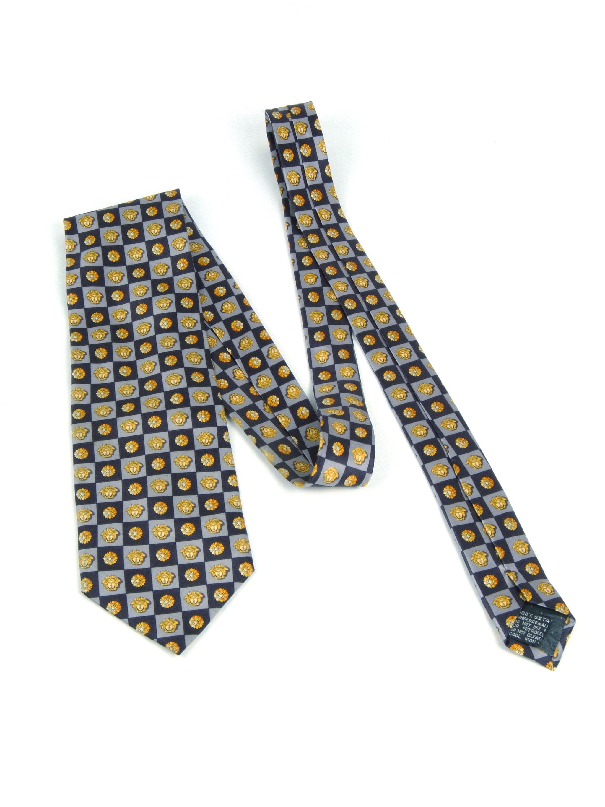 Versace × Vintage Lot of 7 Gianni Versace Medusa Vintage Silk Necktie Size ONE SIZE - 12 Thumbnail