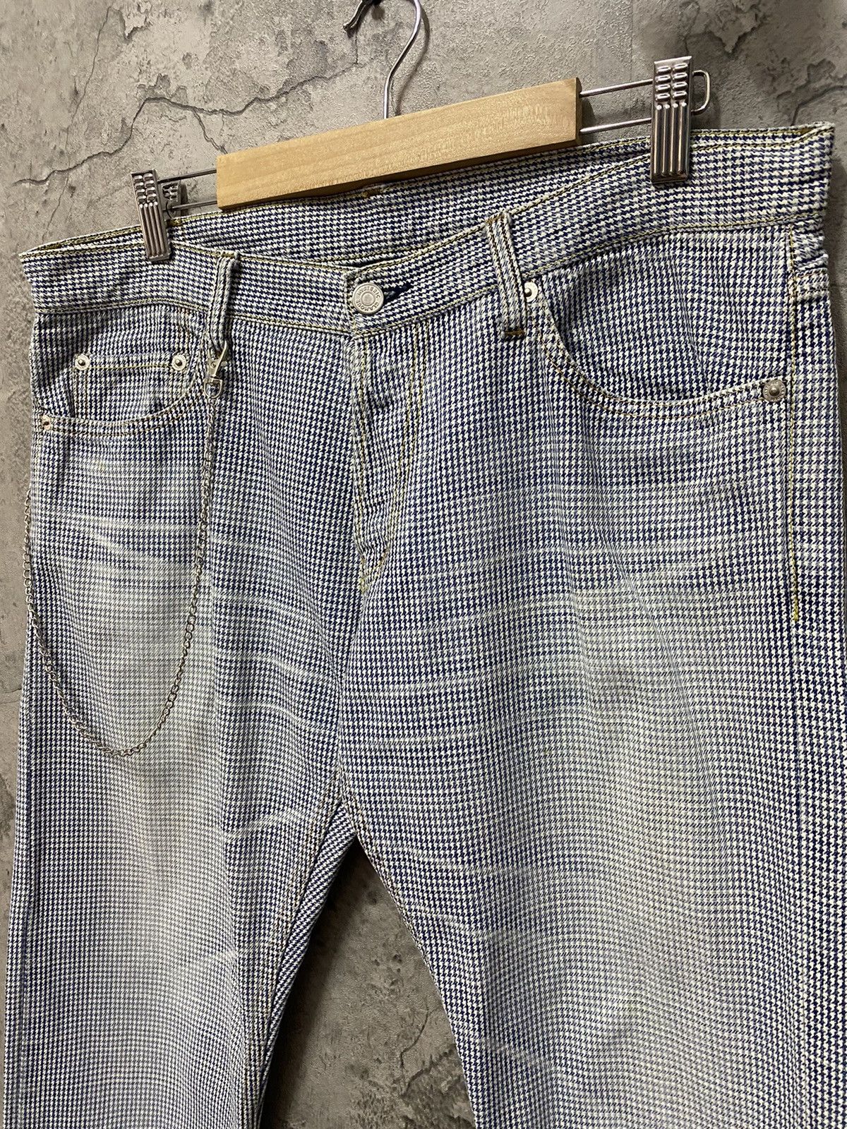 Hysteric Glamour Vintage Hysteric Glamour Check Flared Denim Pants Size US 32 / EU 48 - 7 Thumbnail