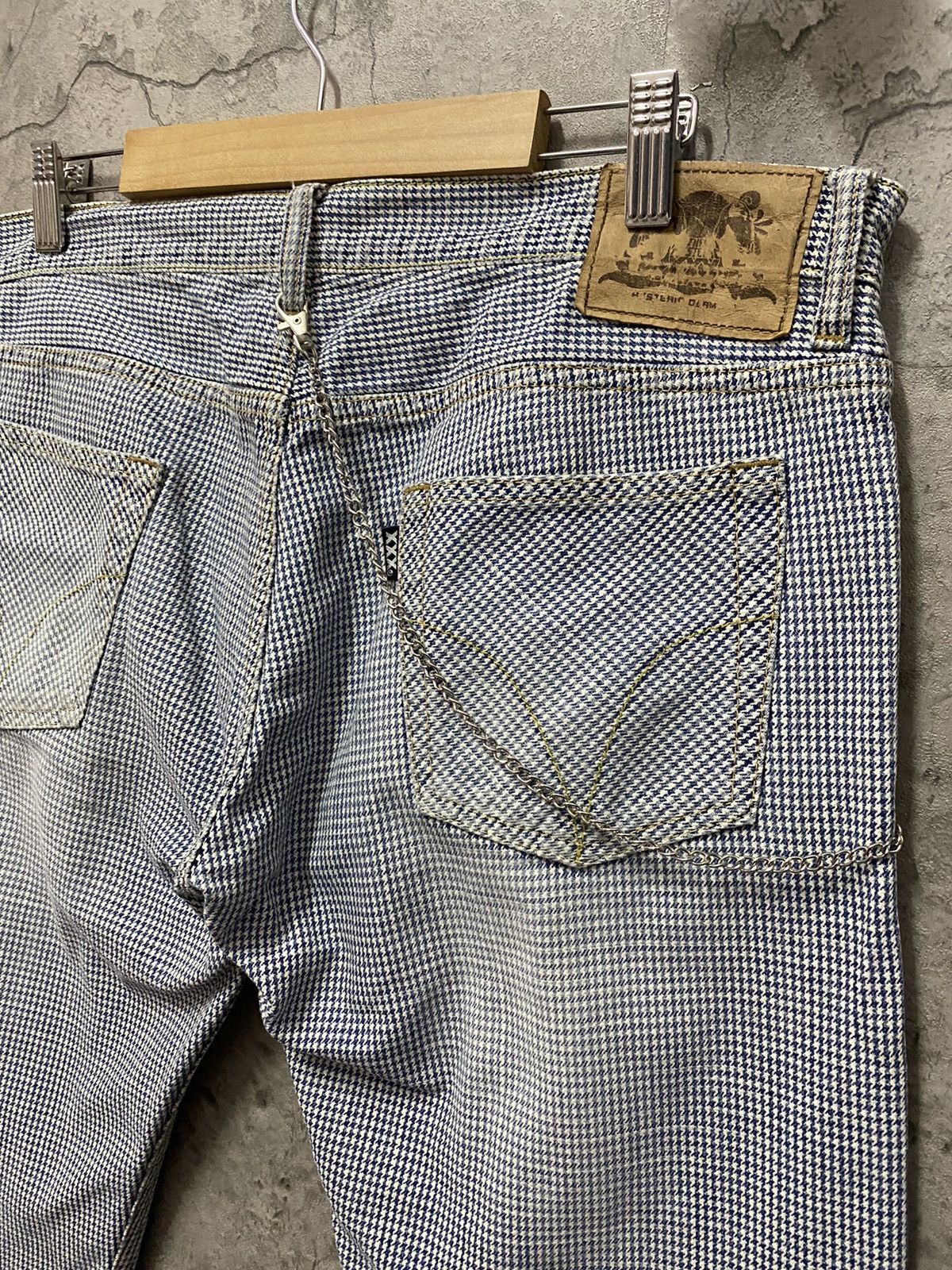 Hysteric Glamour Vintage Hysteric Glamour Check Flared Denim Pants Size US 32 / EU 48 - 13 Thumbnail