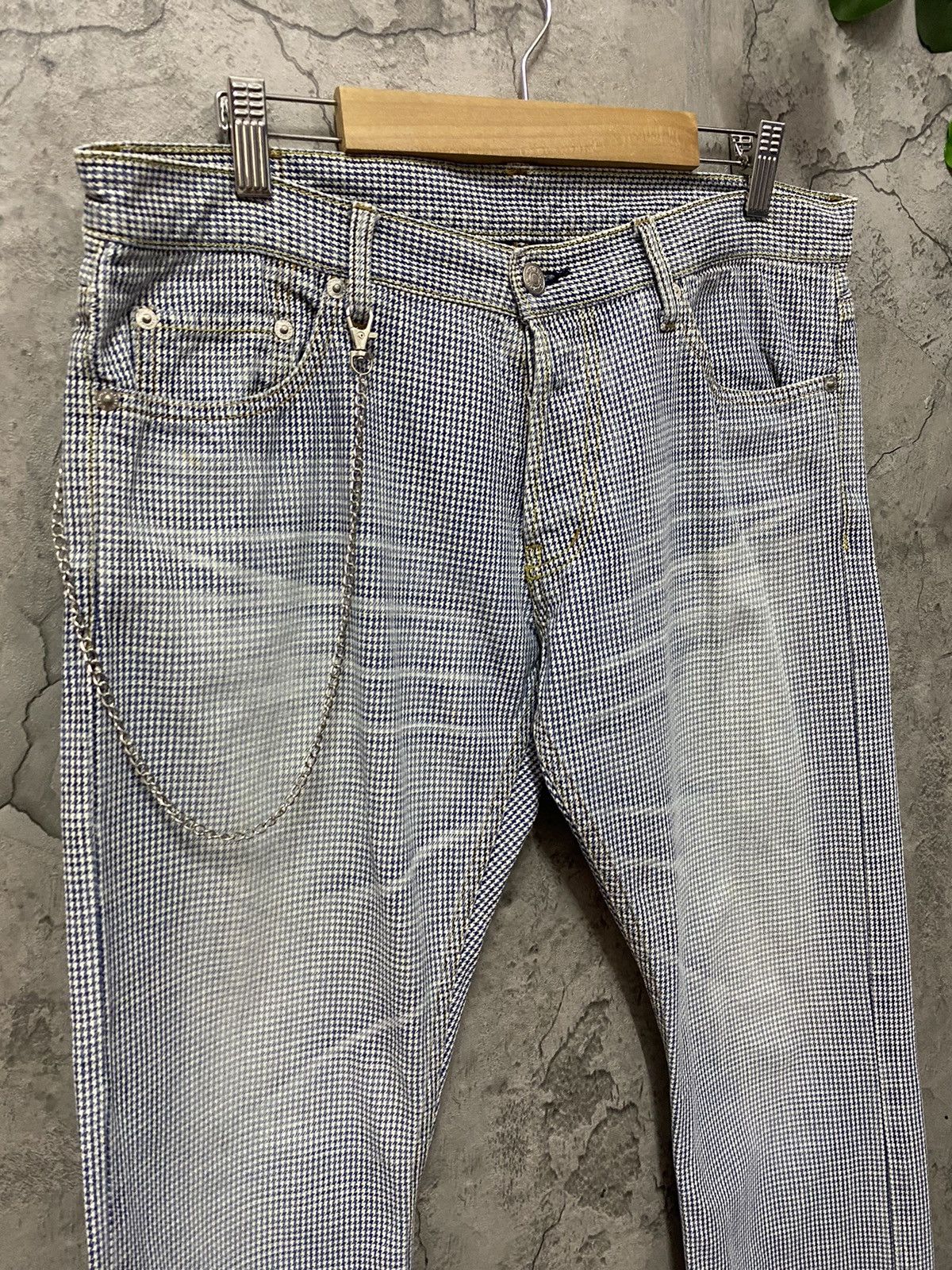 Hysteric Glamour Vintage Hysteric Glamour Check Flared Denim Pants Size US 32 / EU 48 - 6 Thumbnail