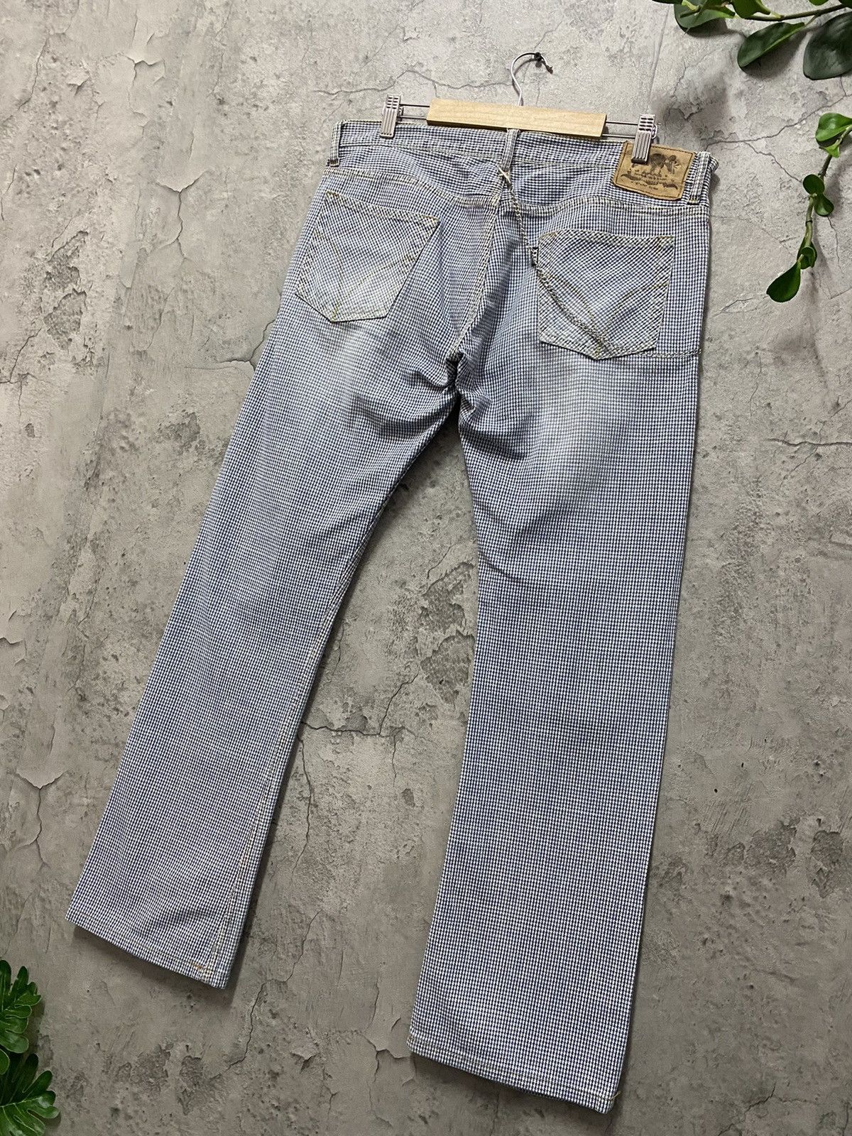 Hysteric Glamour Vintage Hysteric Glamour Check Flared Denim Pants Size US 32 / EU 48 - 10 Thumbnail