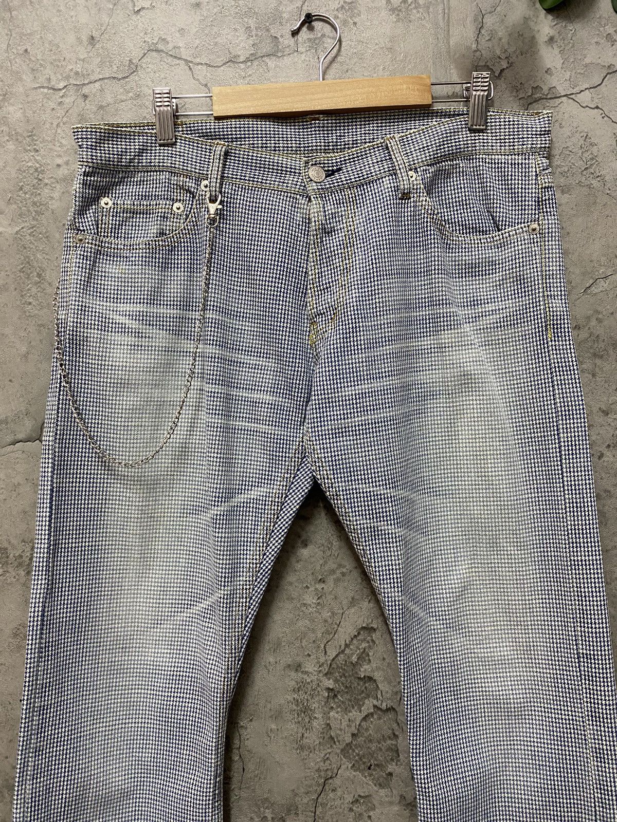 Hysteric Glamour Vintage Hysteric Glamour Check Flared Denim Pants Size US 32 / EU 48 - 4 Thumbnail