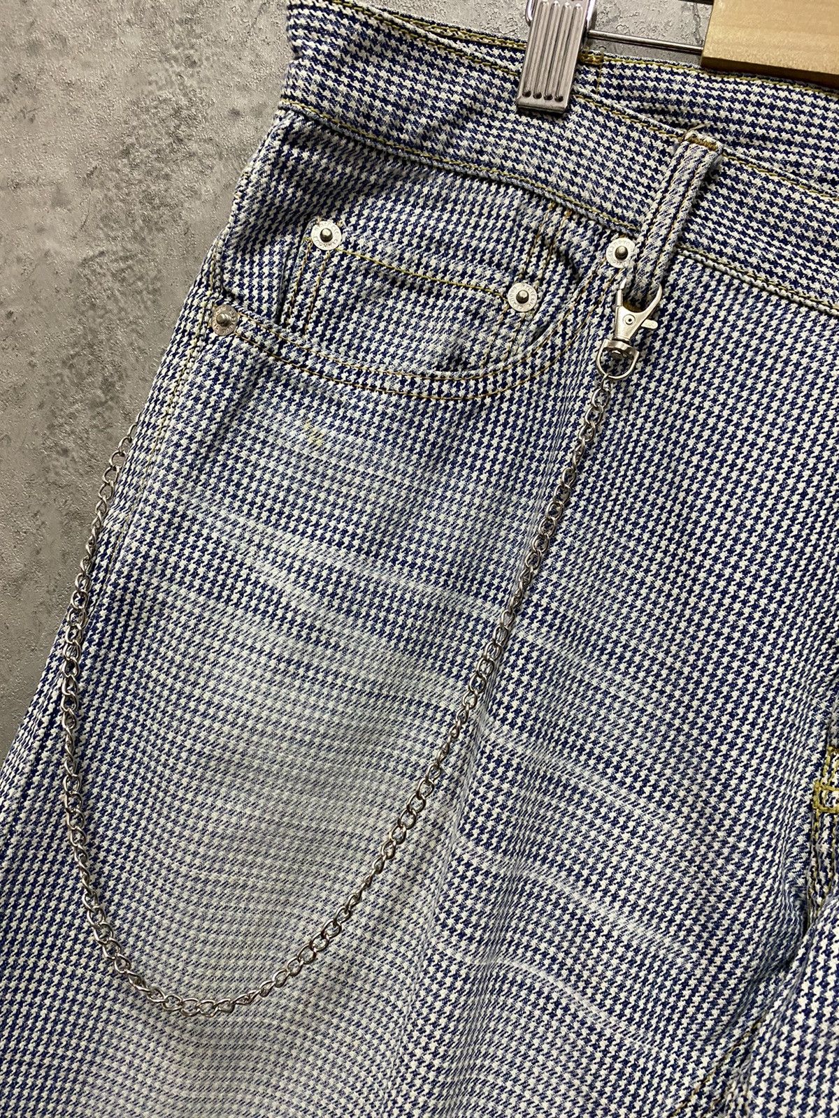 Hysteric Glamour Vintage Hysteric Glamour Check Flared Denim Pants Size US 32 / EU 48 - 8 Thumbnail